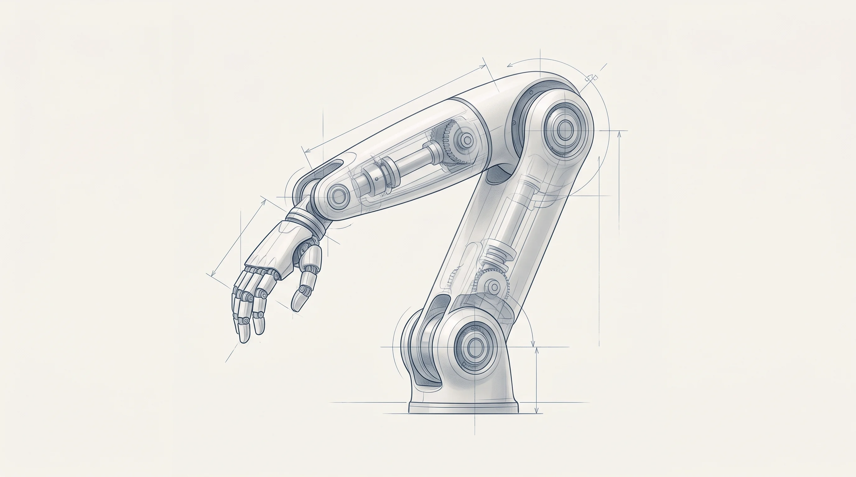 Digital illustration for article section "What Happens Now" in "YC's Waddle Labs Launches 'Claude Code for Robots' Platform" - A minimalist and professional conceptual image of a sleek, modern robotic agent arm, symbolizing the...