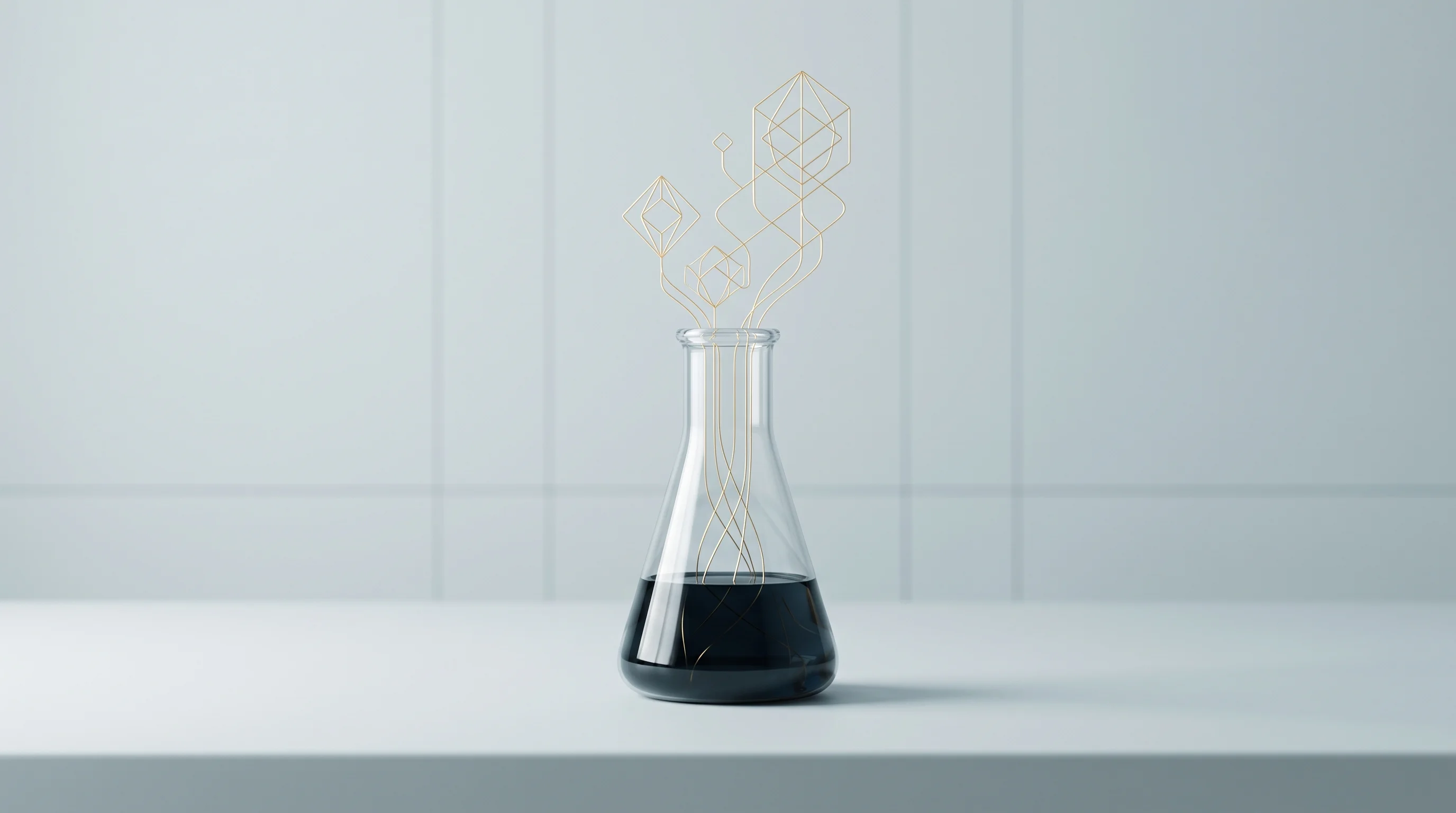 Digital illustration for article section "Does It Actually Work?" in "The AI Startup Mining 83% of Lab Data Scientists Throw Away" - A conceptual, minimalist image representing the value of failed scientific experiments and predictiv...