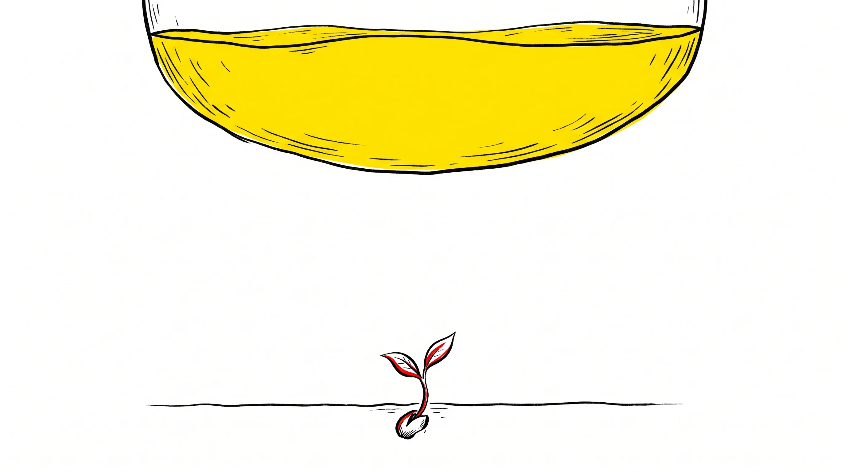 Digital illustration for article section "The New Playbook" in "The Seed Paradox: $510B Raised in H1 2026, But Early Deals Down 27%" - A conceptual, minimalist editorial illustration depicting the seed funding paradox, featuring a tiny...