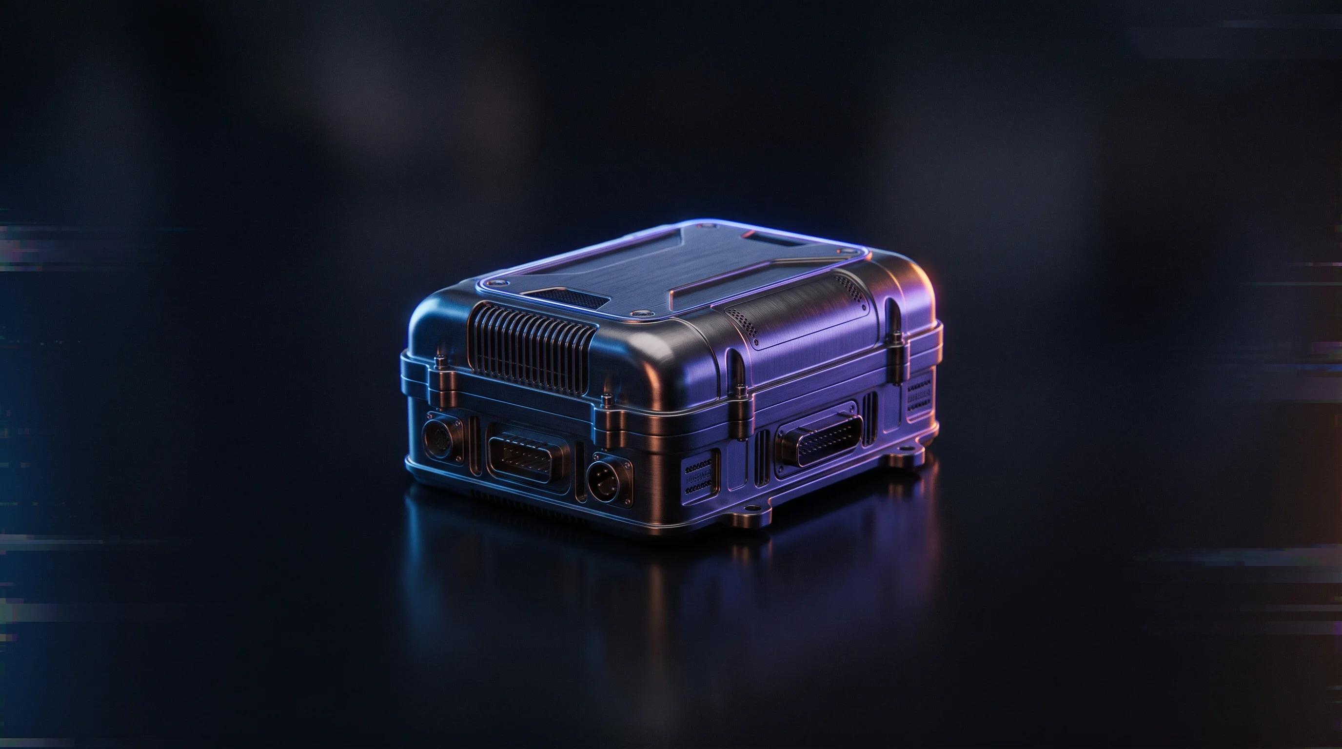 Digital illustration for article section "The Supply Chain Angle" in "India's First Space-Proven Satellite Battery Flies on Vikram-1" - A sleek, state-of-the-art small spacecraft battery pack serving as the singular focal point in a cle...