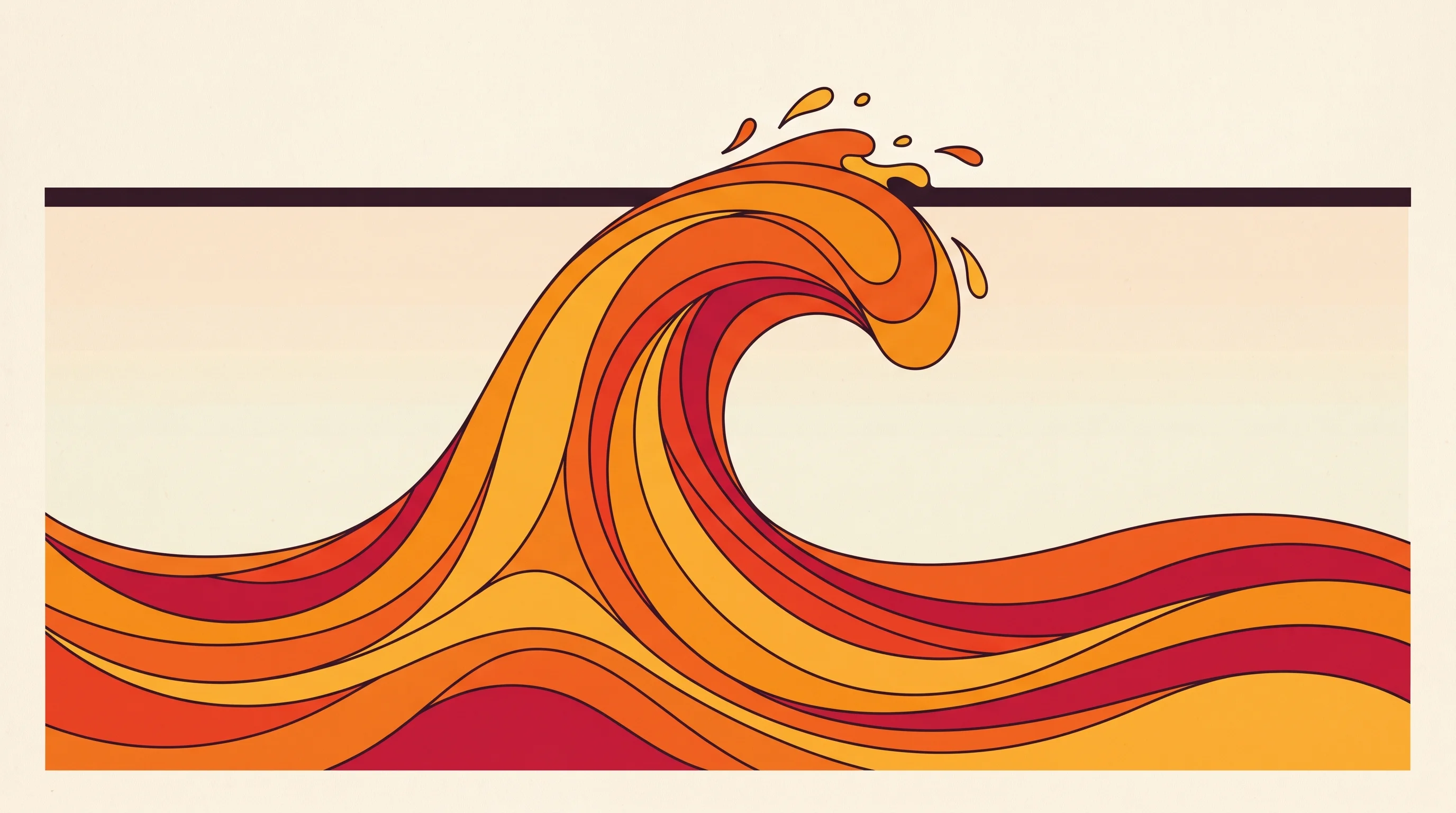 Digital illustration for article section "The Optimization Wave" in "How an Open-Source Engine Runs 26B AI Models in Just 2GB of RAM" - A conceptual illustration of an optimization wave representing a streamlined technology stack, featu...