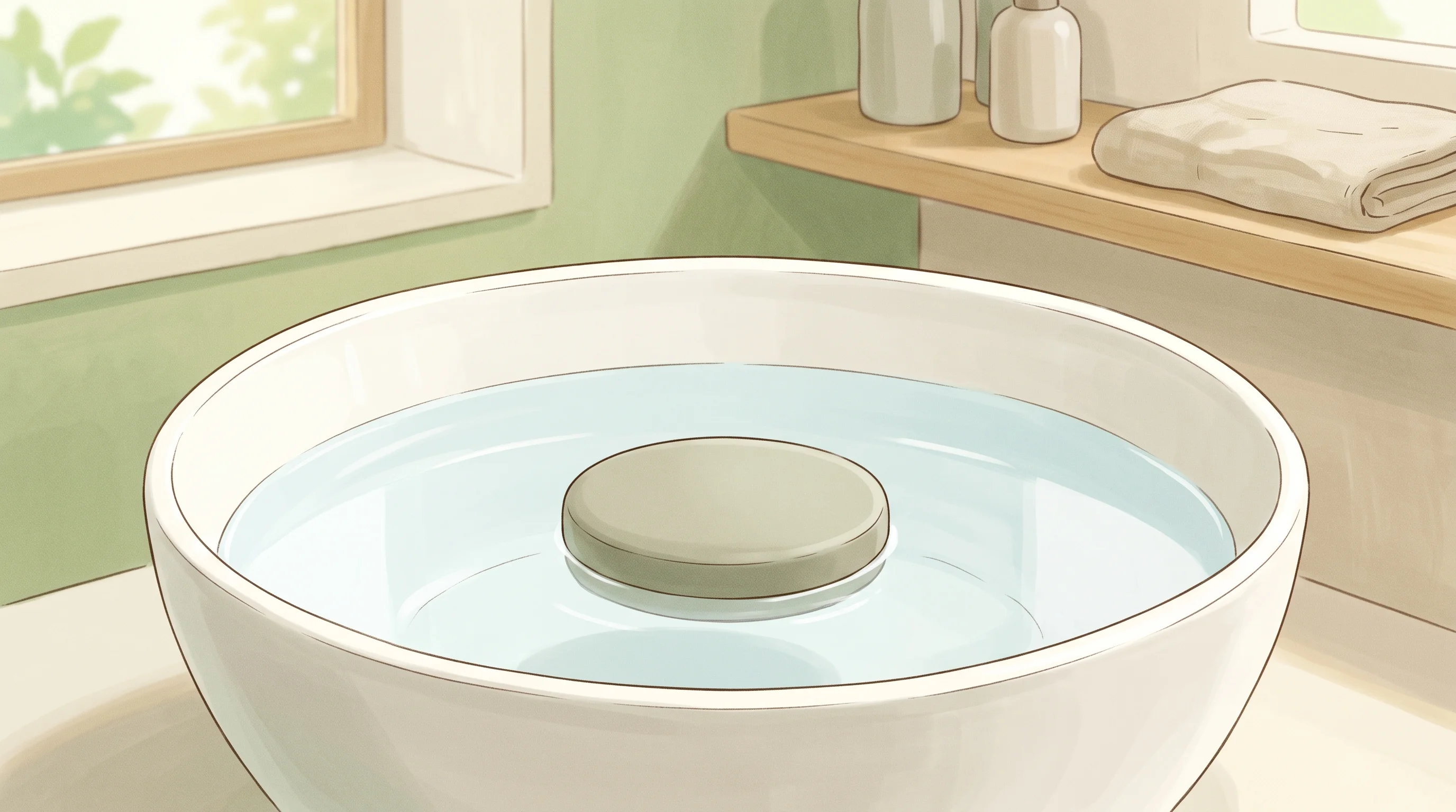 Digital illustration for article section "A Crowded, Curious Market" in "Throne Raises $10M Series A to Expand AI Toilet Health Monitoring" - A serene and modern conceptual representation of the emerging bathroom health tech market, featuring...