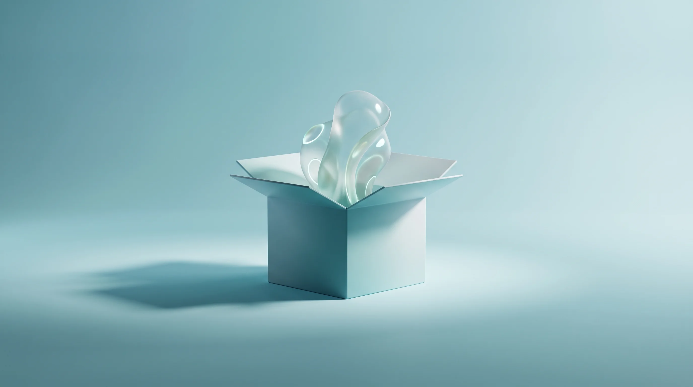 Digital illustration for article section "When Amazon Gets Involved" in "Bioplastics Breakthrough: Multi-Kilogram Production Hits Major Milestone" - A minimalist, futuristic 3D render representing a corporate sustainability accelerator, featuring a ...