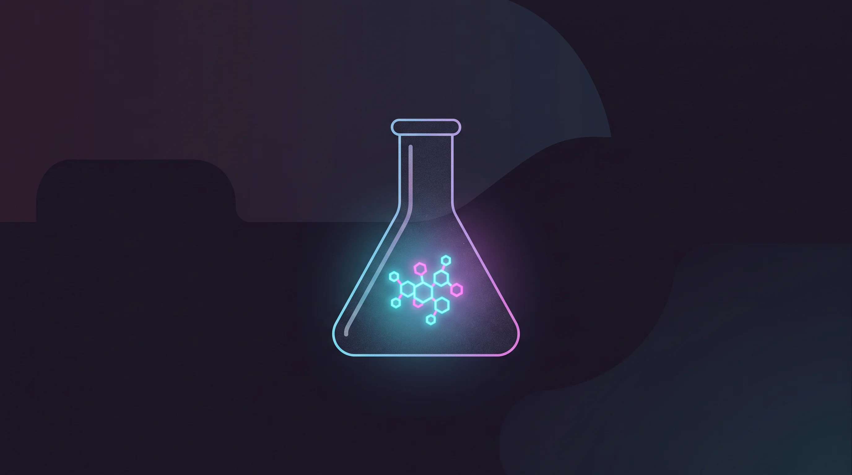 Digital illustration for article section "The Longer Game" in "YC-Backed Industrial Microbes Hits 20kg Bioplastic Scale-Up Milestone" - A clean, minimal, and conceptual illustration focusing on a single, glowing laboratory flask that ho...