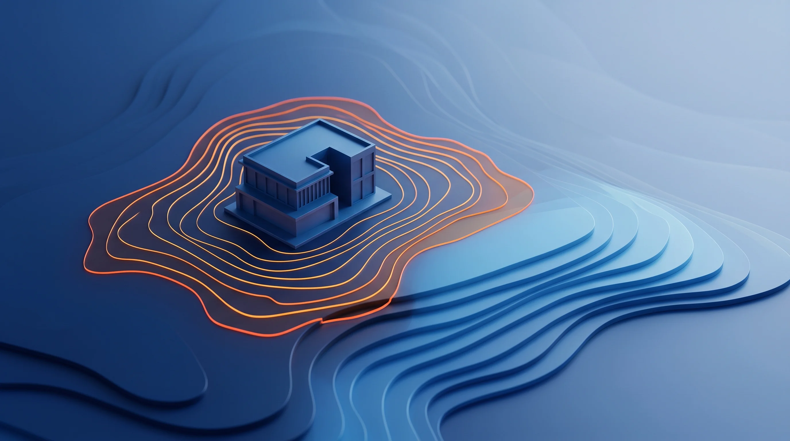 Digital illustration for article section "Parametric Insurance for Natural Catastrophes" in "The Rise of Earth Intelligence: 7 Geospatial AI Opportunities" - A clean, minimal, and modern conceptual visualization of parametric insurance for natural catastroph...