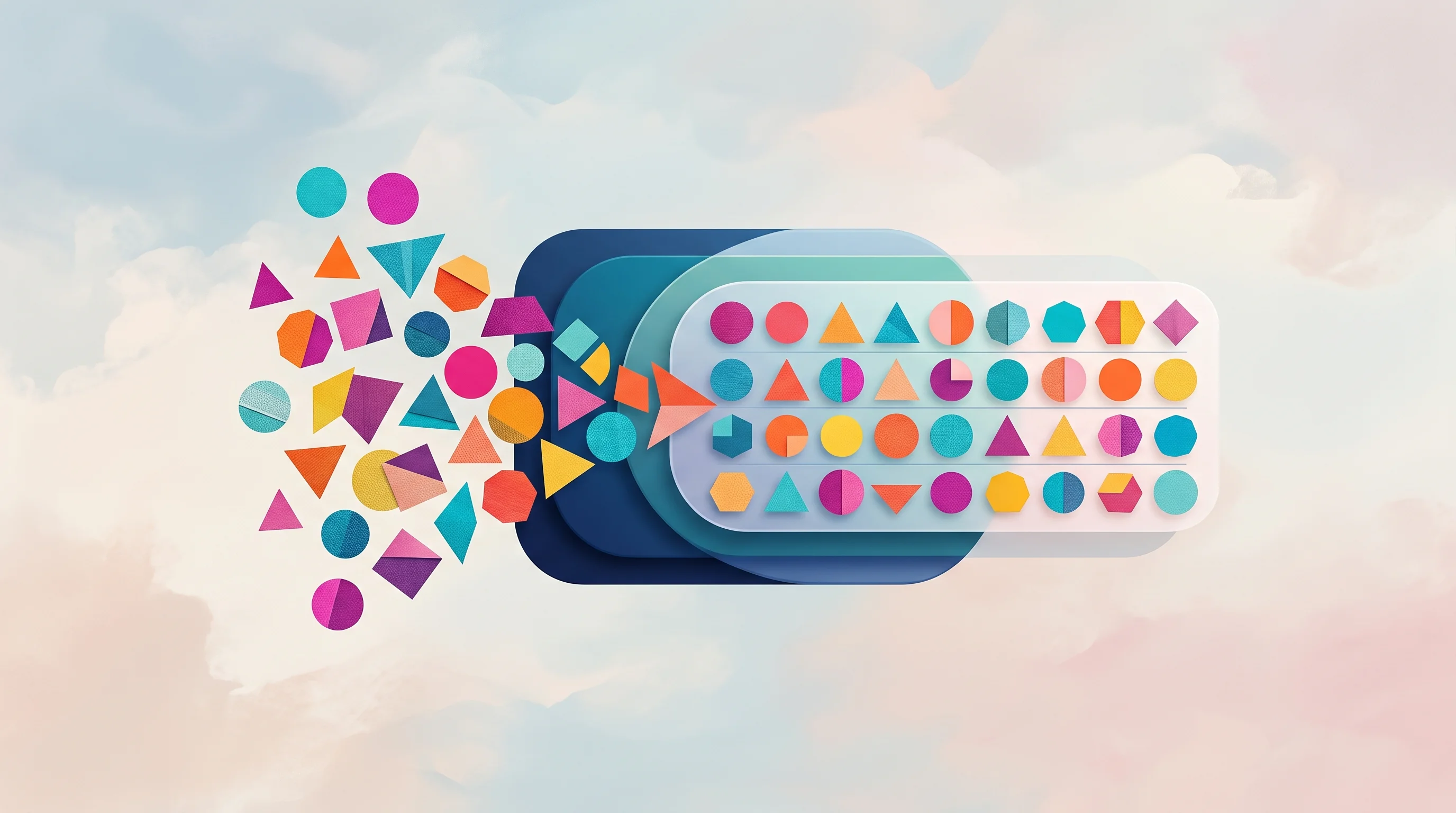 Digital illustration for article section "Governance, Compression, and Control" in "YC's Summer Batch Reveals AI Agent Infrastructure Gold Rush" - A conceptual, minimalist image representing an IT control plane for managing AI agent sprawl, featur...