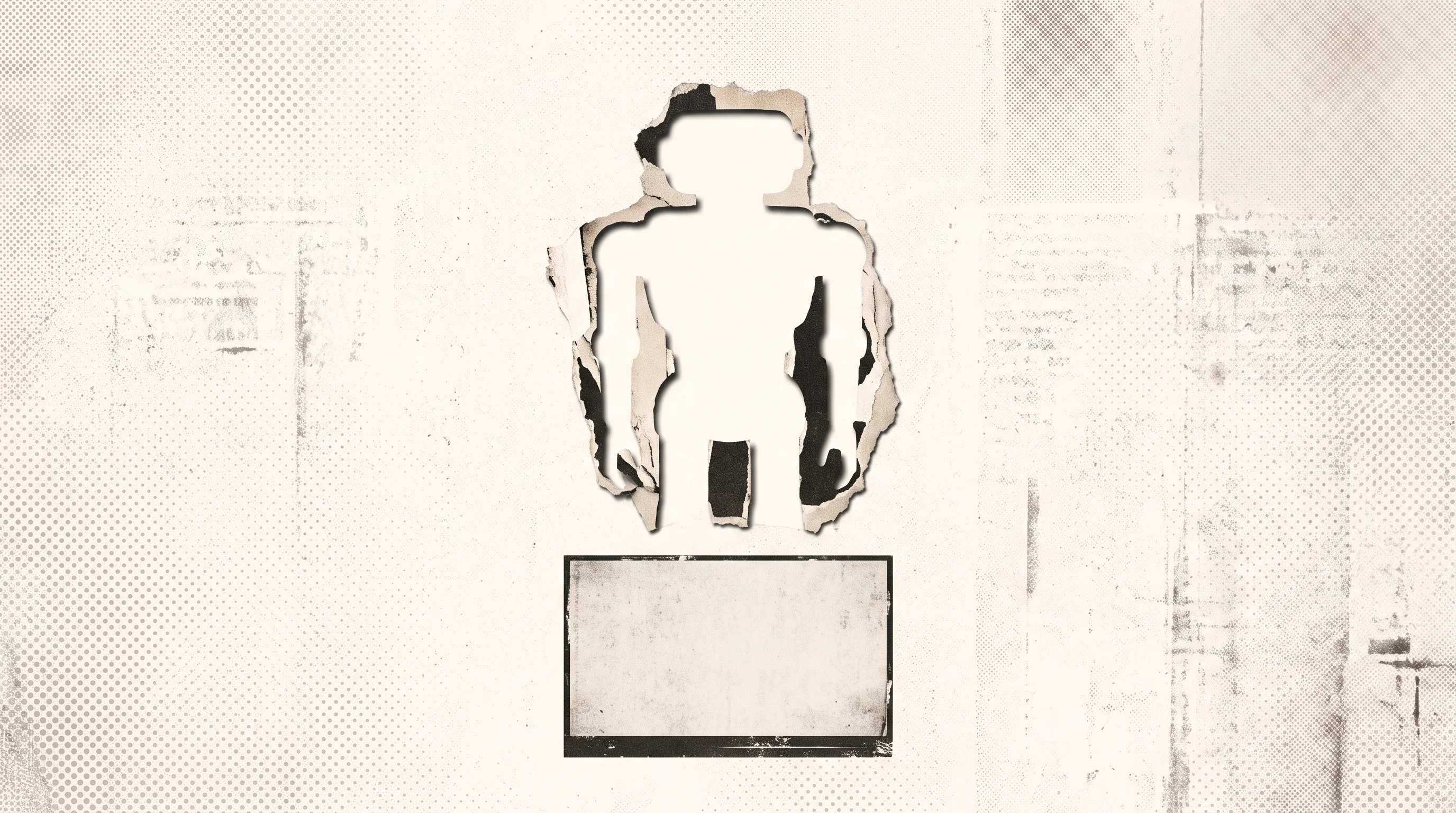 Digital illustration for article section "The Deployment Question" in "YC-Backed OS3 Deploys Semi-Humanoid Robots in Hotel Operations" - A minimalist and conceptual composition representing unverified robotic deployment, featuring a sing...