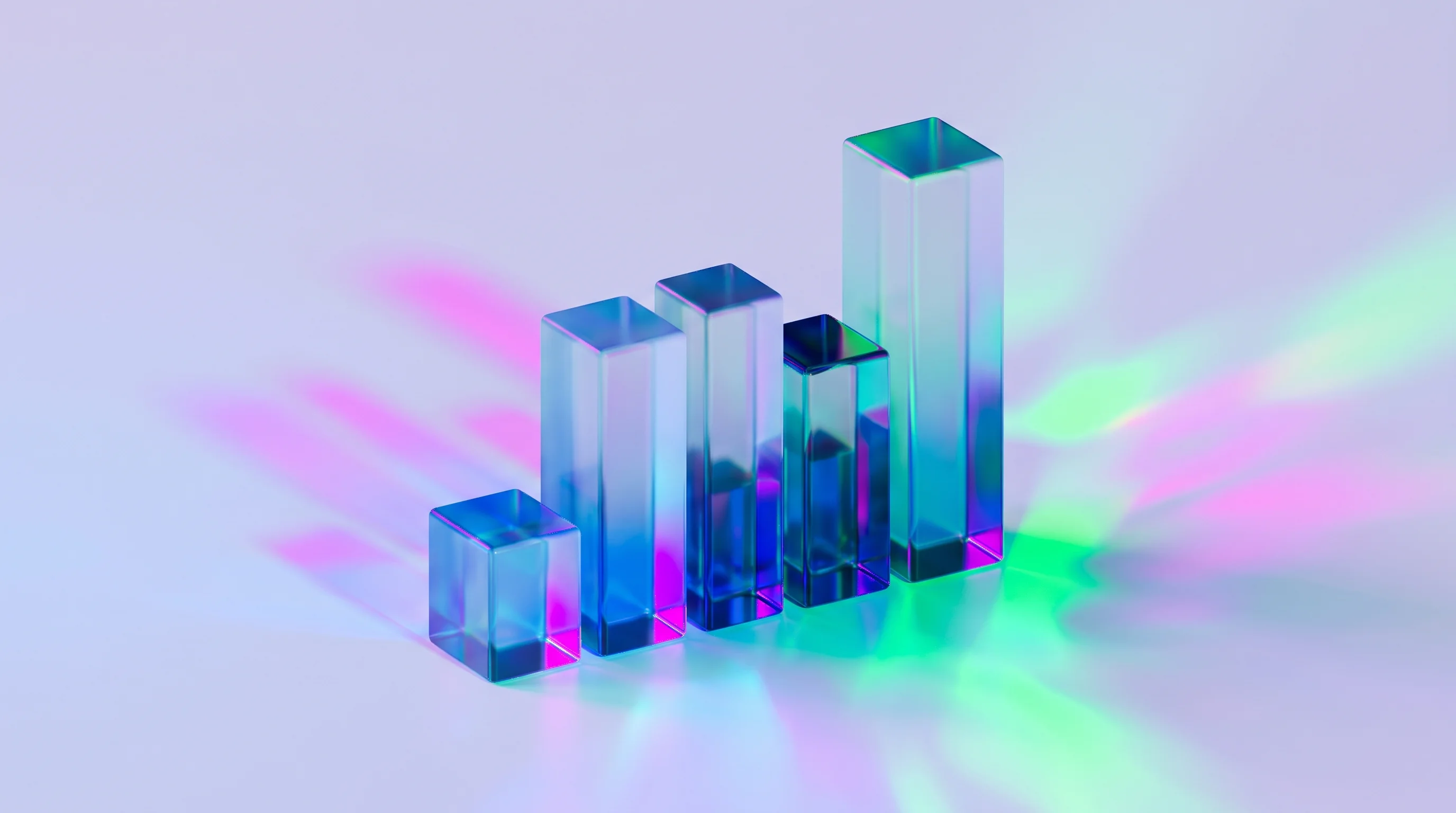 Digital illustration for article section "The Private Equity Angle" in "YC-Backed Prescience Launches AI Health Platform Promising 50% Savings" - A sleek, minimalist 3D conceptual representation of a private equity portfolio modeling tool, featur...