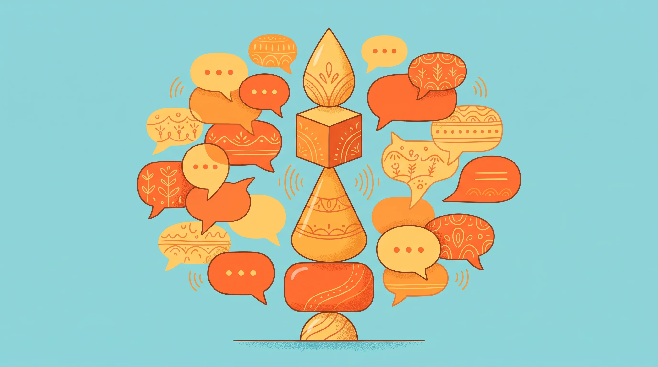 Digital illustration for article section "The Vertical SaaS Gamble" in "Reach Launches as First Social Media Platform Built for Higher Ed" - A conceptual, minimalist illustration representing a vertical SaaS gamble in a crowded social media ...