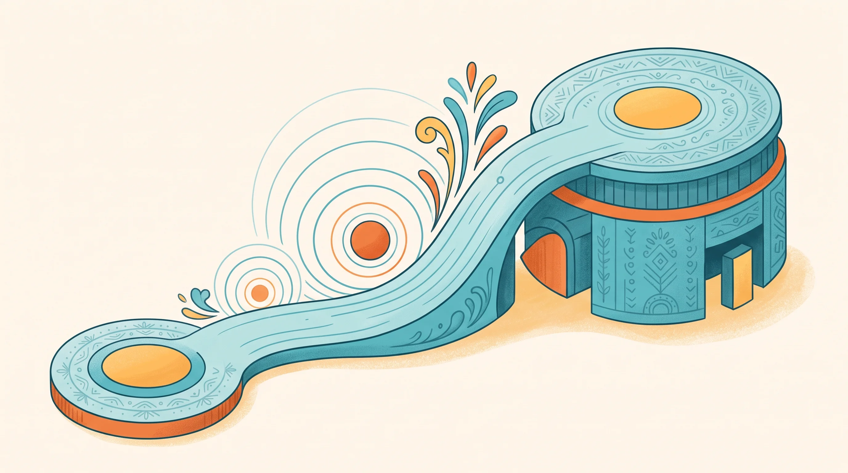 Digital illustration for article section "From Student Platform to B2B Infrastructure" in "Reach Launches as First Social Media Platform Built for Higher Ed" - A clean, minimalist conceptual illustration symbolizing the transition and massive growth from a stu...