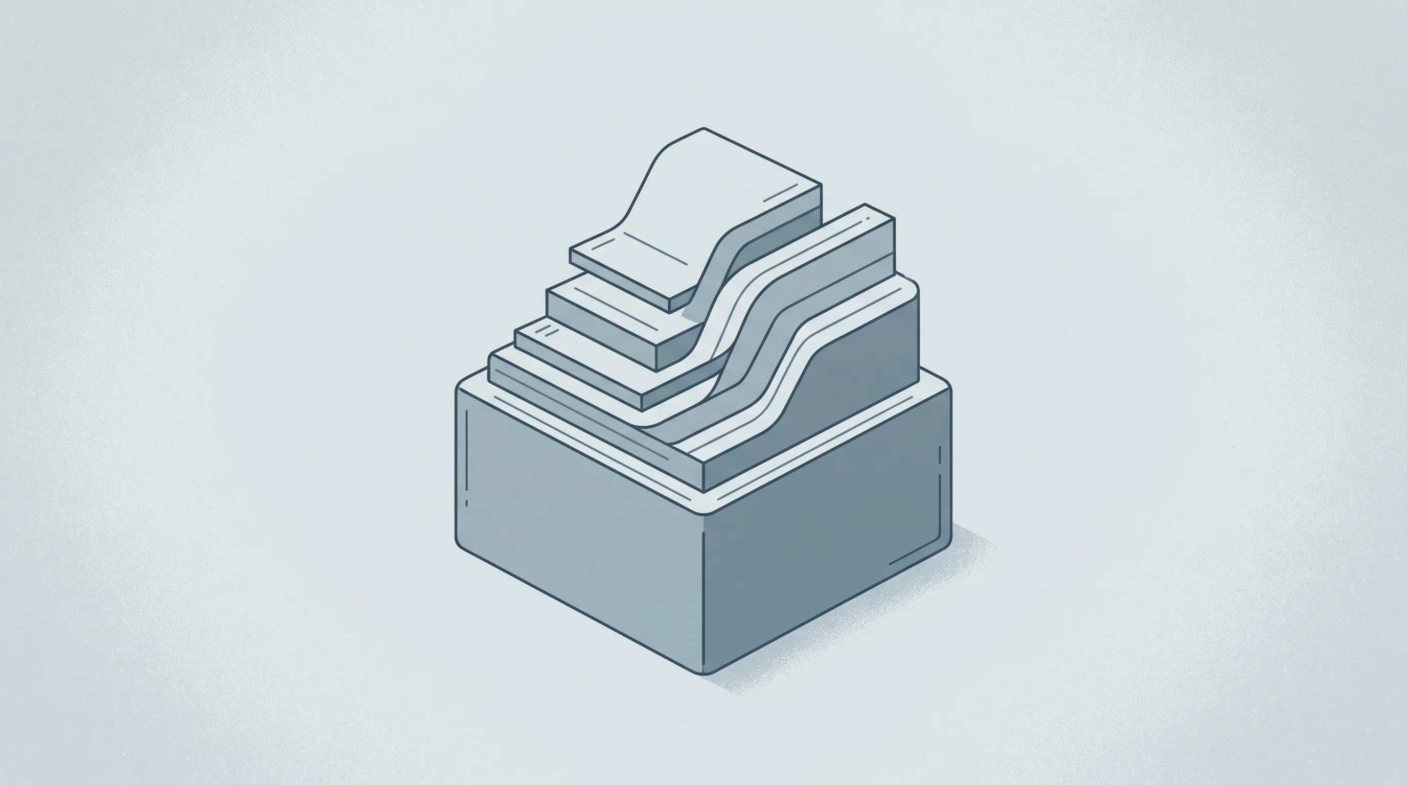 Digital illustration for article section "The Foundation They're Building On" in "Railcode Emerges in Stealth with Claude Code Platform for Internal Apps" - A clean, conceptual illustration of a solid, elegant foundational block from which neatly organized,...