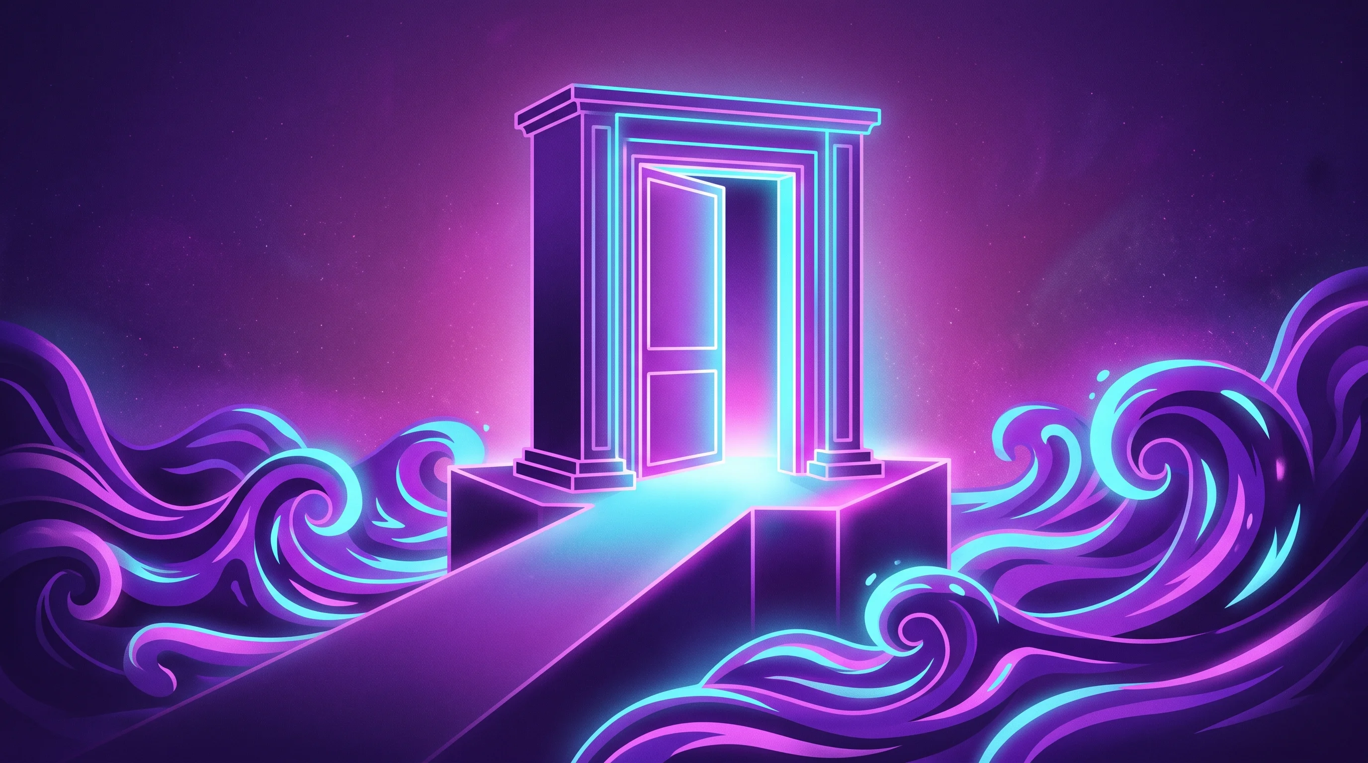 Digital illustration for article section "Scaling Through Turbulence" in "LiteLLM Raises $1.6M Seed to Scale AI Gateway Platform" - A clean, minimal abstract composition representing scaling through turbulence and building reliable ...