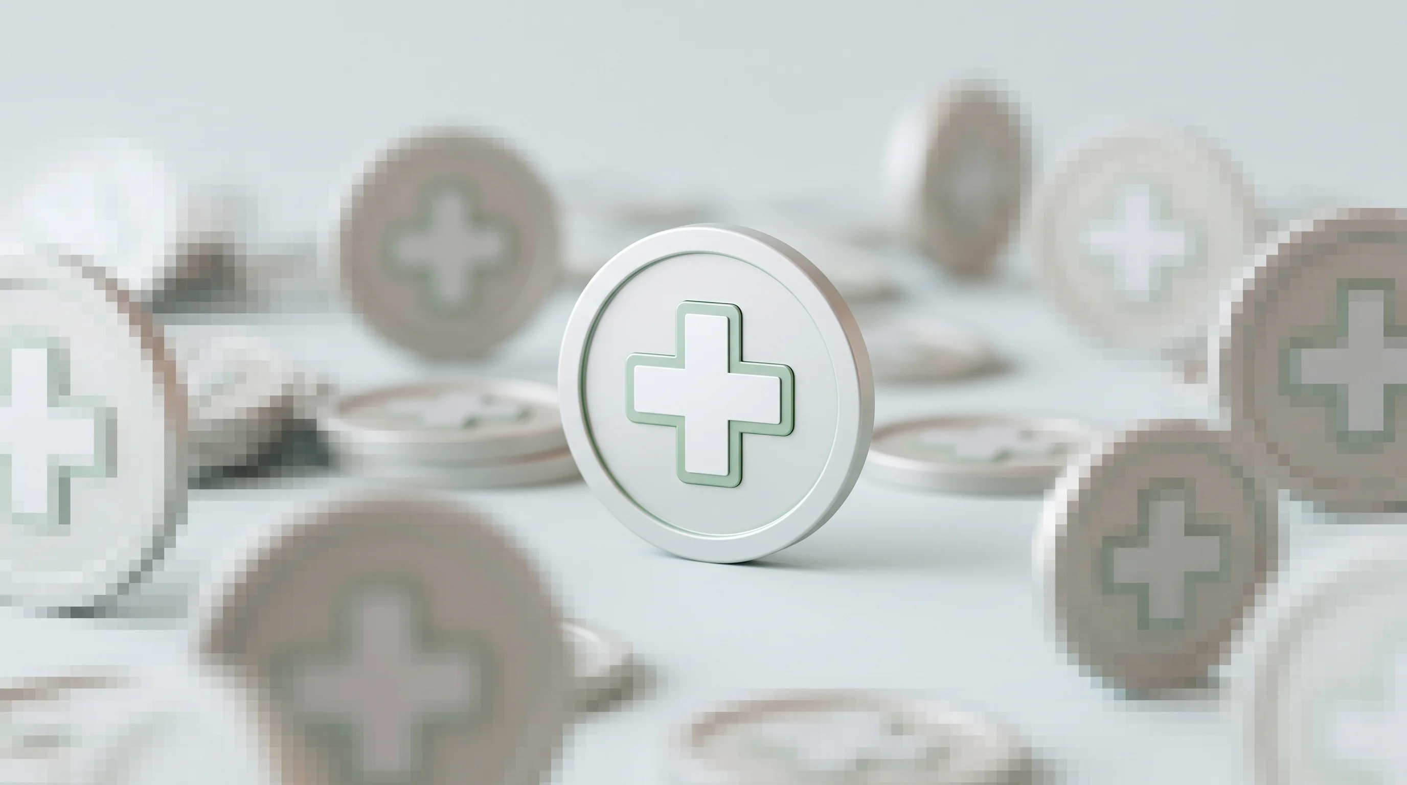 Digital illustration for article section "A crowded field, a specific bet" in "MiiHealth AI Raises $2.8M to Automate Patient Intake with Voice AI" - A conceptual, minimalist professional image illustrating a specific financial bet within a crowded h...
