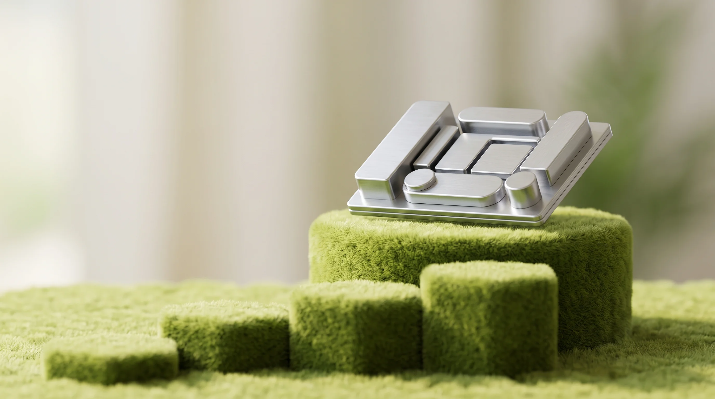 Digital illustration for article section "The Five-Day Promise" in "YC-Backed ProvenMetal Cuts Circuit Board Turnaround to 5 Days" - A minimalist, conceptual visualization of a streamlined five-day manufacturing promise, featuring a ...