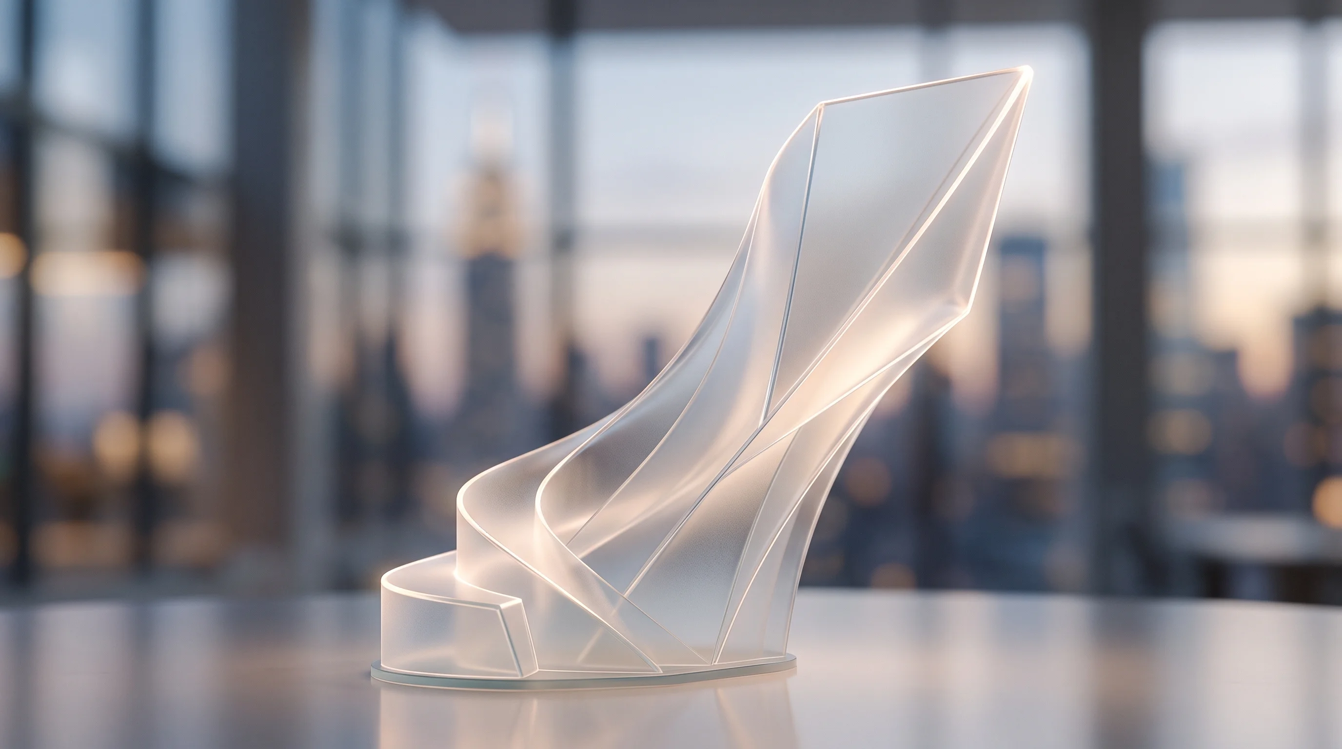 Digital illustration for article section "Fast Growth in a Hot Market" in "Baselayer Raises $20M Series A to Combat SMB Fraud for Banks" - A sleek, minimalist conceptual representation of rapid business growth and scaling, featuring a cent...