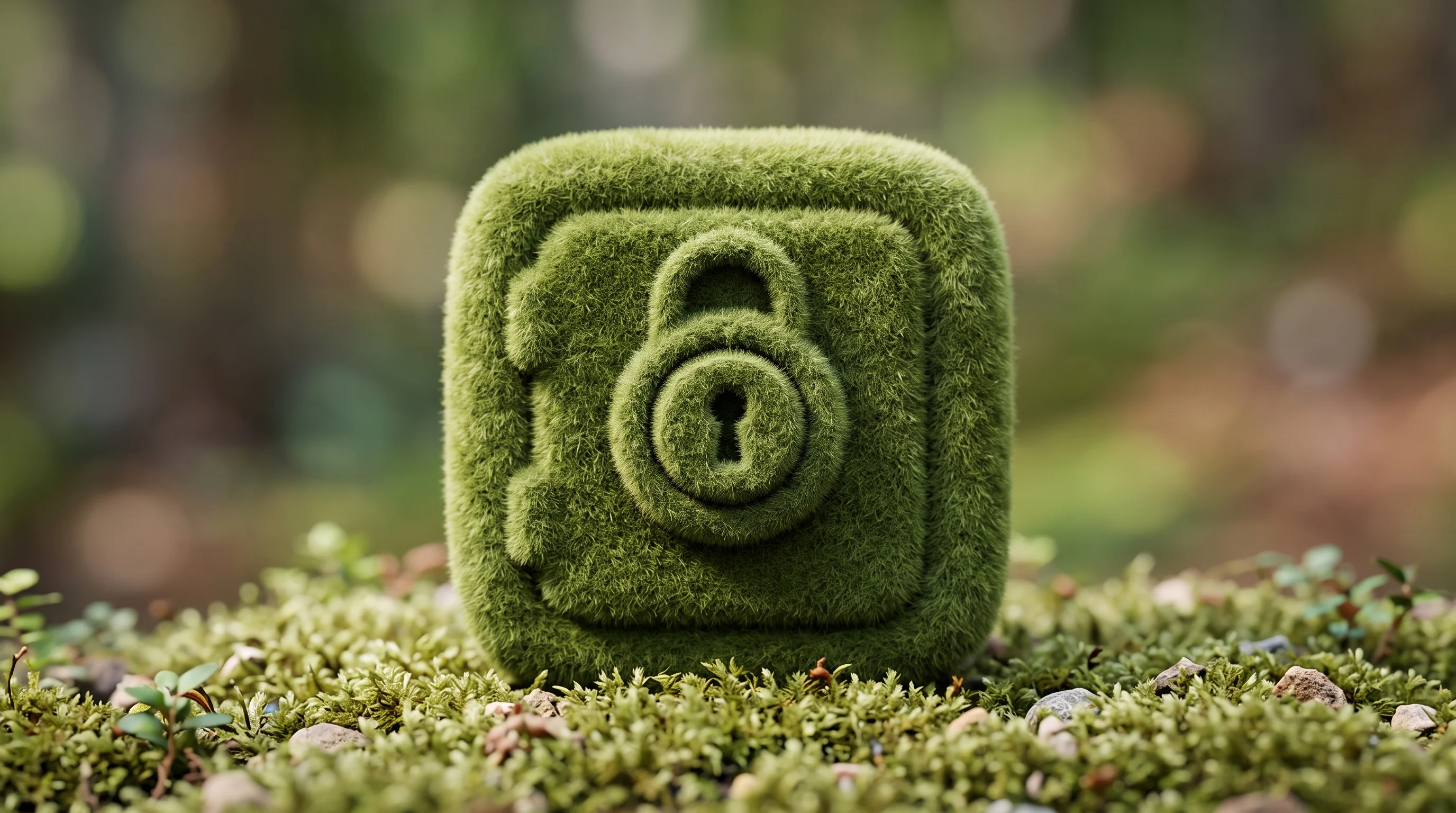 Digital illustration for article section "Privacy As a First Principle, Not a Feature" in "YC's Conifer Cuts AI Costs 80% With Local-First Routing System" - A conceptual, miniature architectural structure representing absolute privacy and self-contained dat...