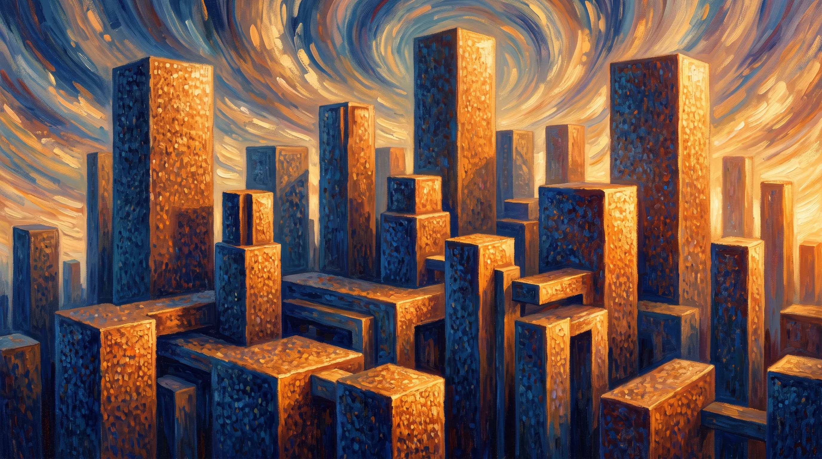 Digital illustration for article section "The Crowded Field" in "YC-Backed Hubble Launches Patient Medical Records Access Platform" - A conceptual and modern representation of a crowded, highly competitive market, visualized as a dens...