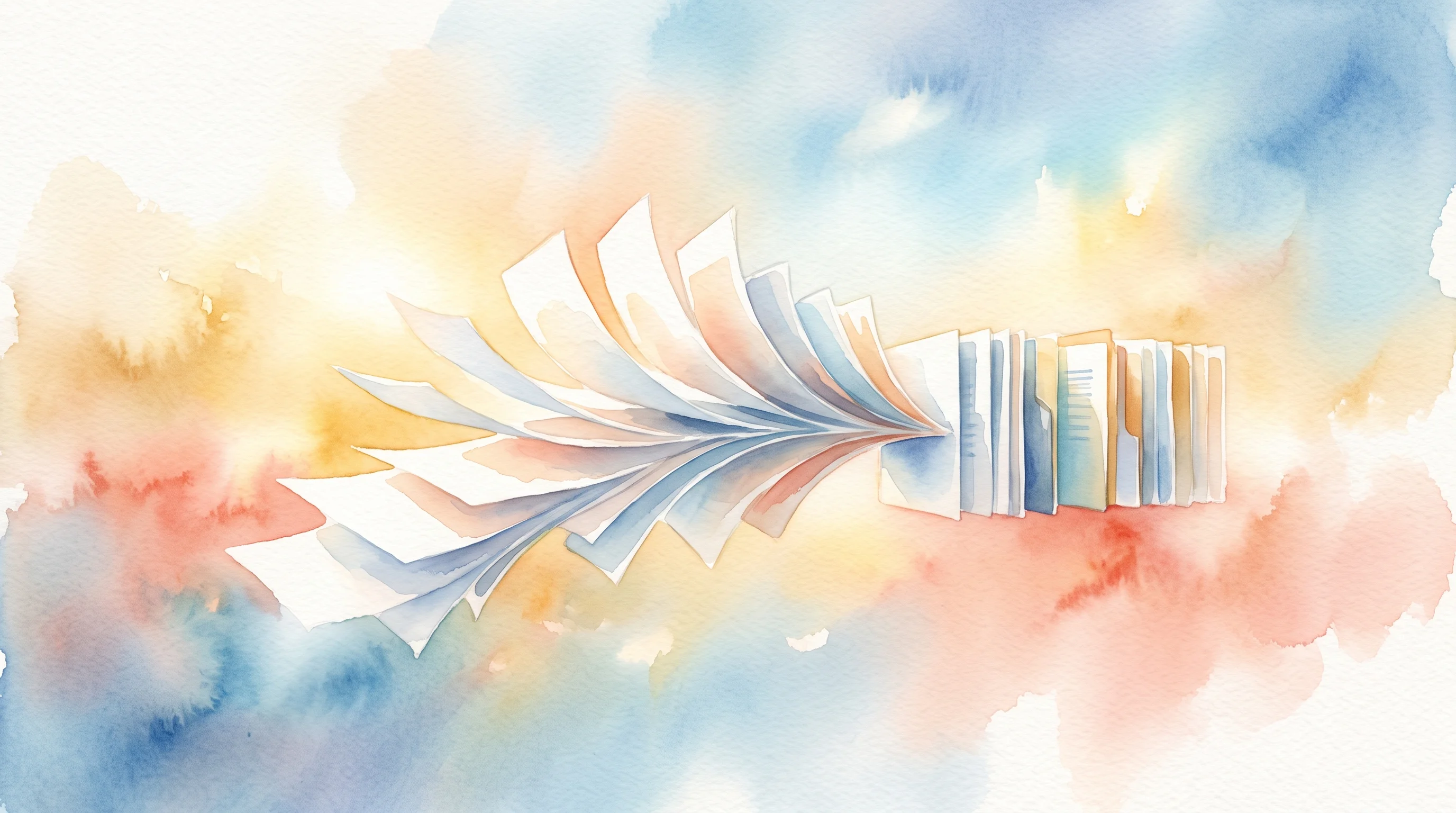 Digital illustration for article section "The Expansion Question" in "Curant.ai Raises $3.1M to Bring Auditable AI to Insurance Claims" - A conceptual and minimal watercolor impressionist illustration representing business expansion and t...