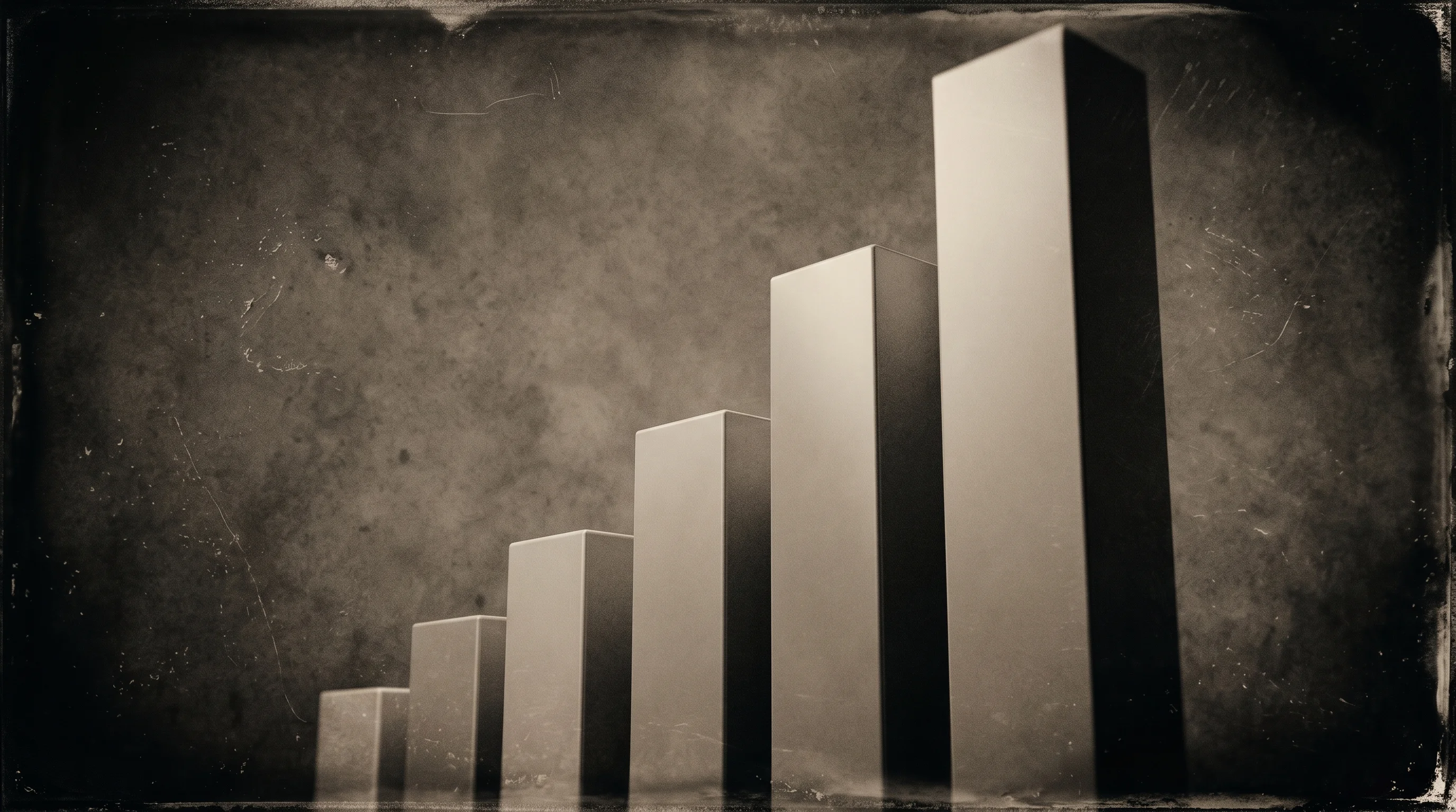 Digital illustration for article section "What the Next Eighteen Months Look Like" in "Why AI Agents Fail at Work—and the Real-World Data Library to Fix It" - A minimalist and conceptual representation of rapid enterprise market growth and future financial pr...
