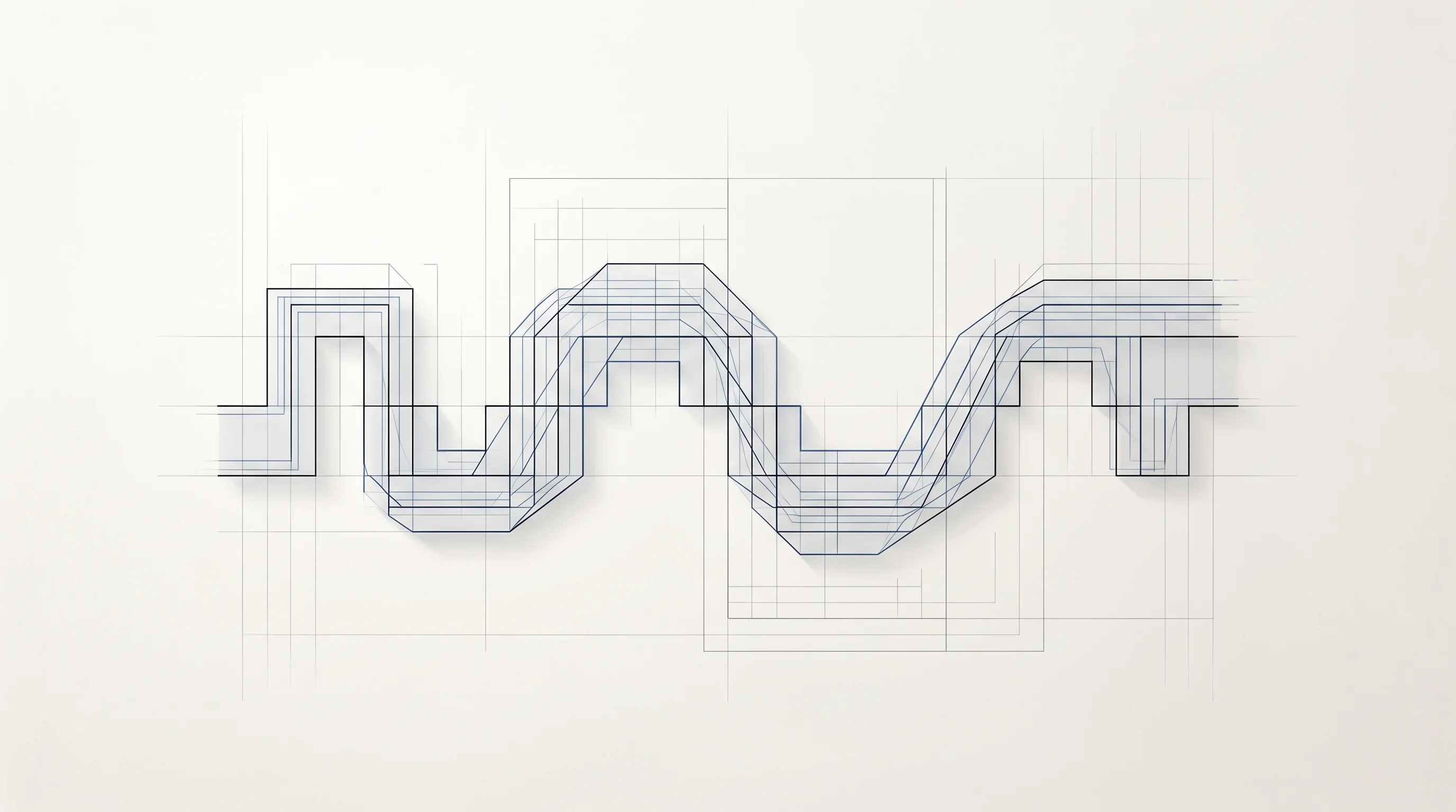 Digital illustration for article section "The Insurgent's Play" in "AI Agents Debug the Chips That Power AI: Inside the $20B Fight" - A highly minimal and conceptual representation of digital waveforms, taking inspiration from VCD and...