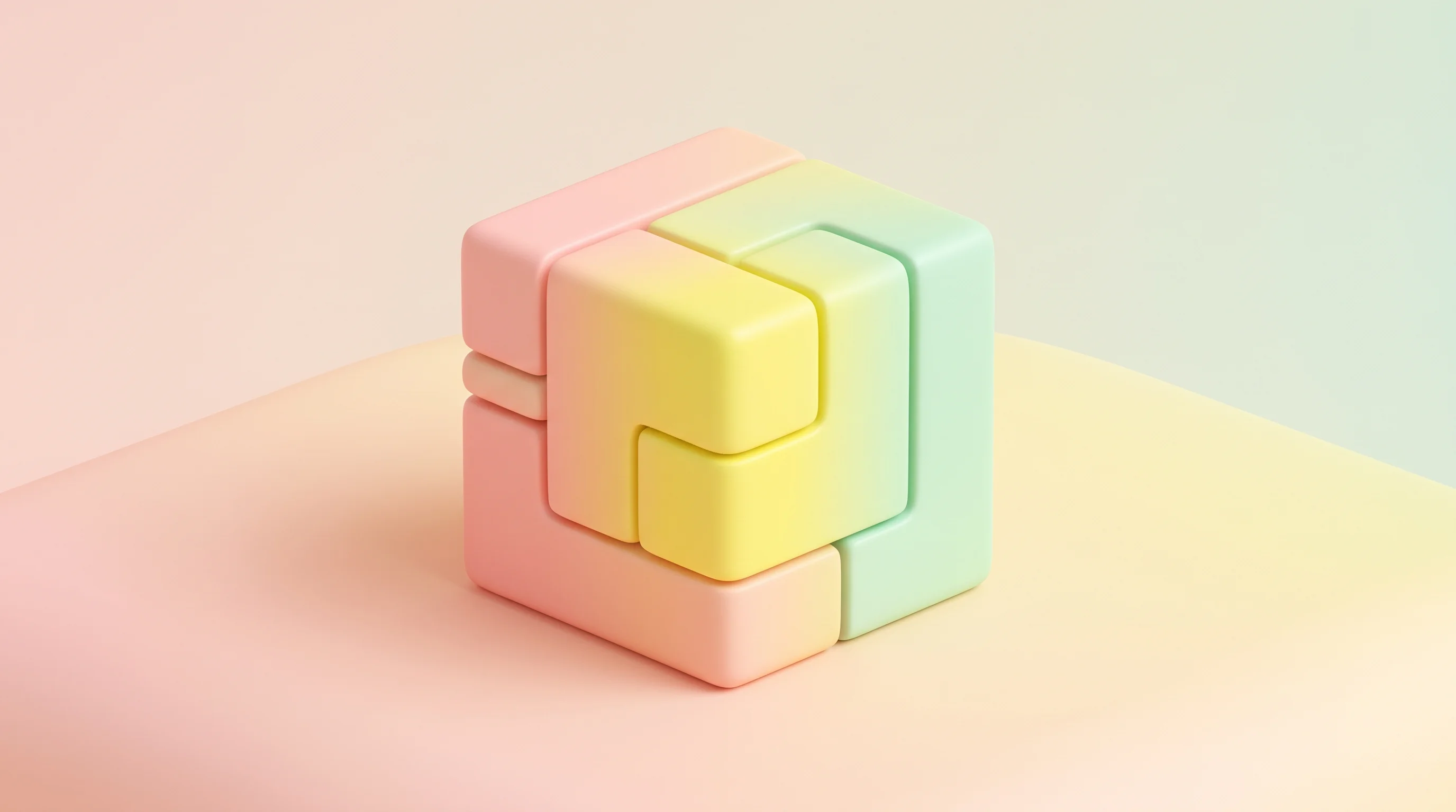 Digital illustration for article section "The New Entrants" in "AI-Native Manufacturing: How GUILD Aims to Fix Defense Supply Chains" - A minimalist, abstract 3D composition representing efficient modern manufacturing and defense procur...