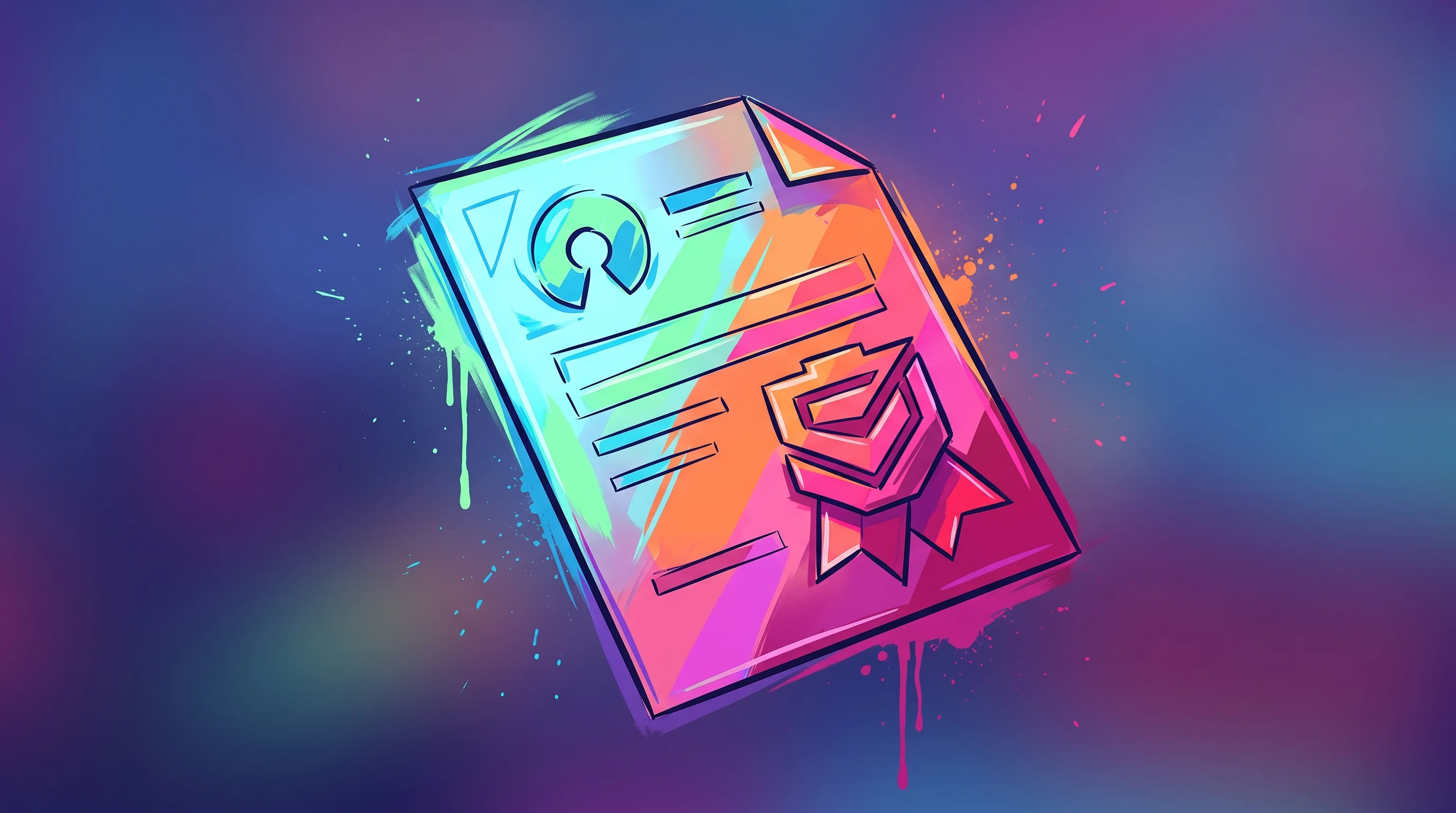 Digital illustration for article section "The License Shift" in "YC's Screenpipe Records Everything You Do—With Privacy Built In" - A clean, minimalist conceptual composition featuring a single, stylized floating document that repre...