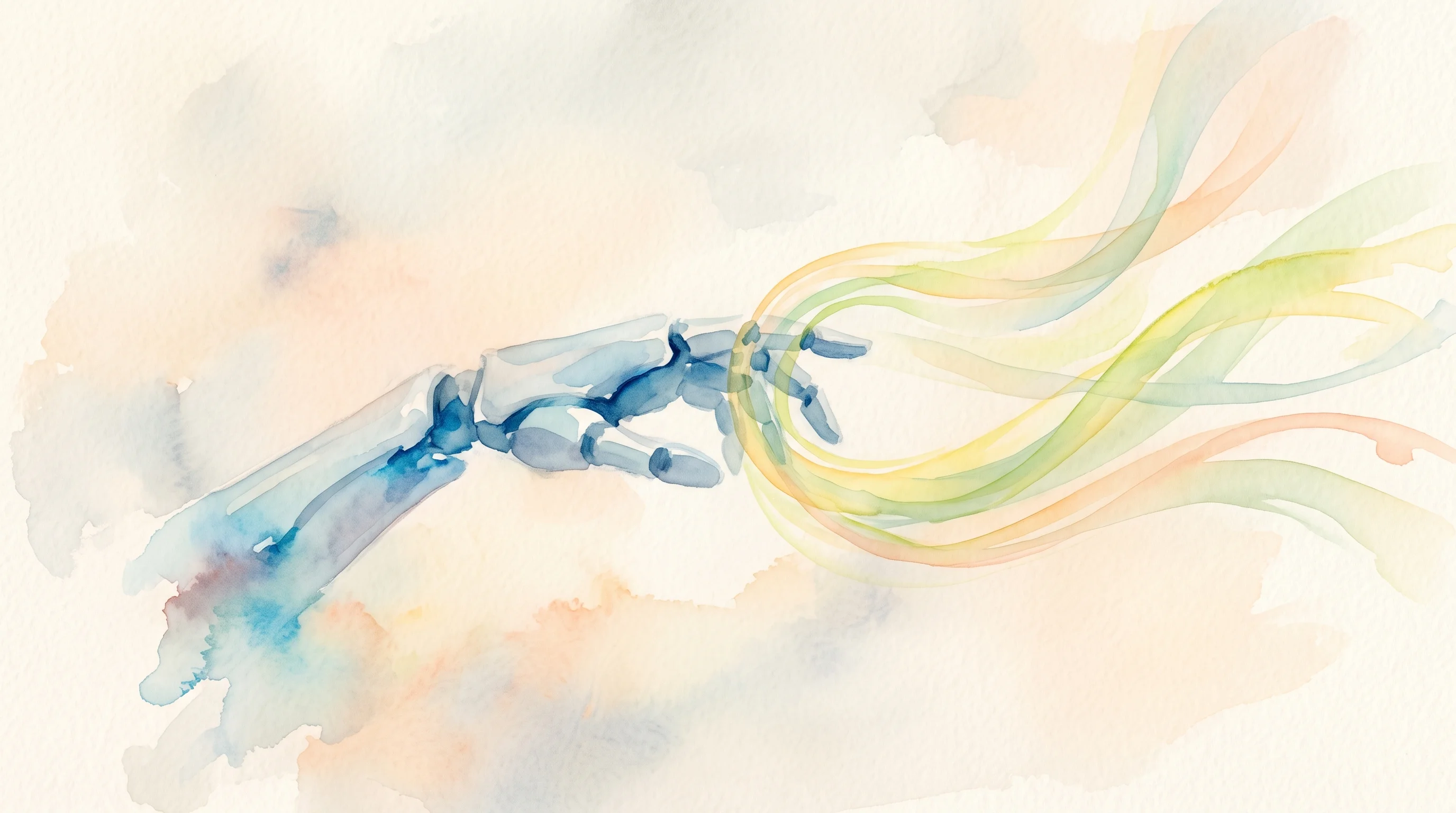 Digital illustration for article section "Regulatory Headwinds" in "The Race to Build Robot Brains That Work on Any Hardware" - A minimalist and conceptual composition featuring a sleek, modern robotic arm gently moving forward ...