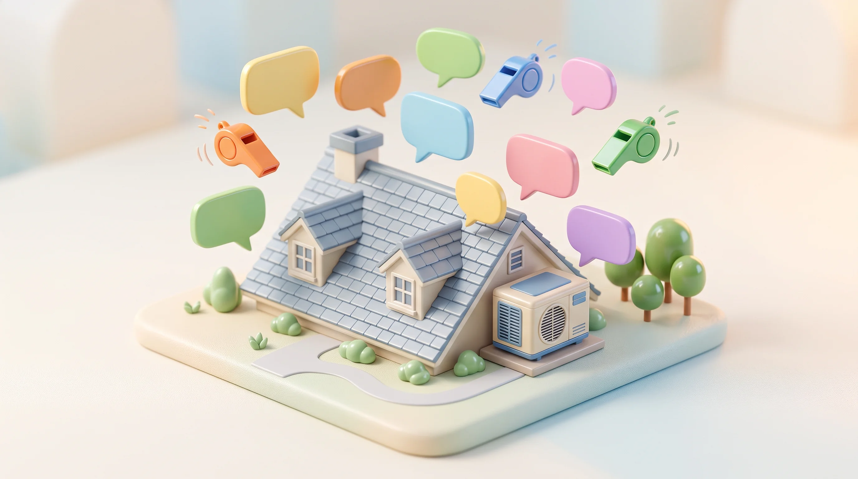 Digital illustration for article section "Crowded Territory" in "YC-Backed COACH Brings AI Sales Coaching to Field Teams" - A pristine 3D cartoon miniature model depicting the crowded territory of field sales coaching, featu...