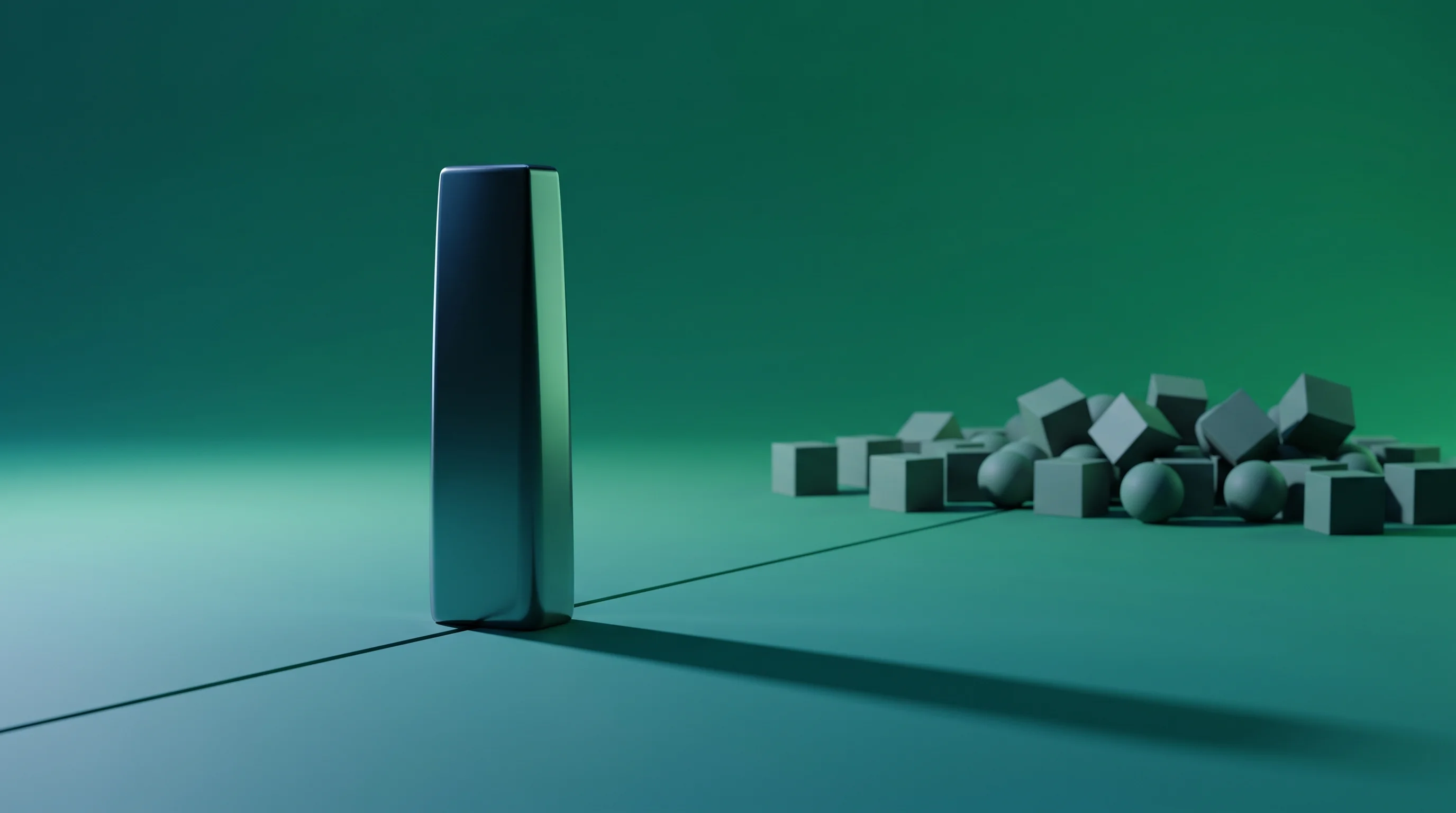 Digital illustration for article section "A Different Kind of Hardware Bet" in "Baud Labs Unveils AI Chip That Eliminates Neural Network Multiplications" - A surreal, conceptual art representation of a unique hardware bet featuring a clean, minimalist comp...