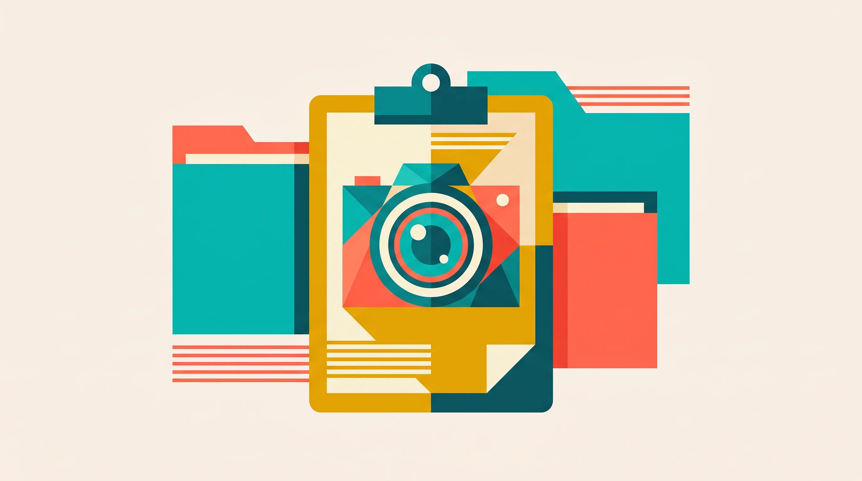 Digital illustration for article section "A Crowded, Competitive Space" in "YC-Backed Kebra Automates Documentation for Field Service Companies" - A conceptual and minimalist representation of a crowded, competitive field service documentation mar...
