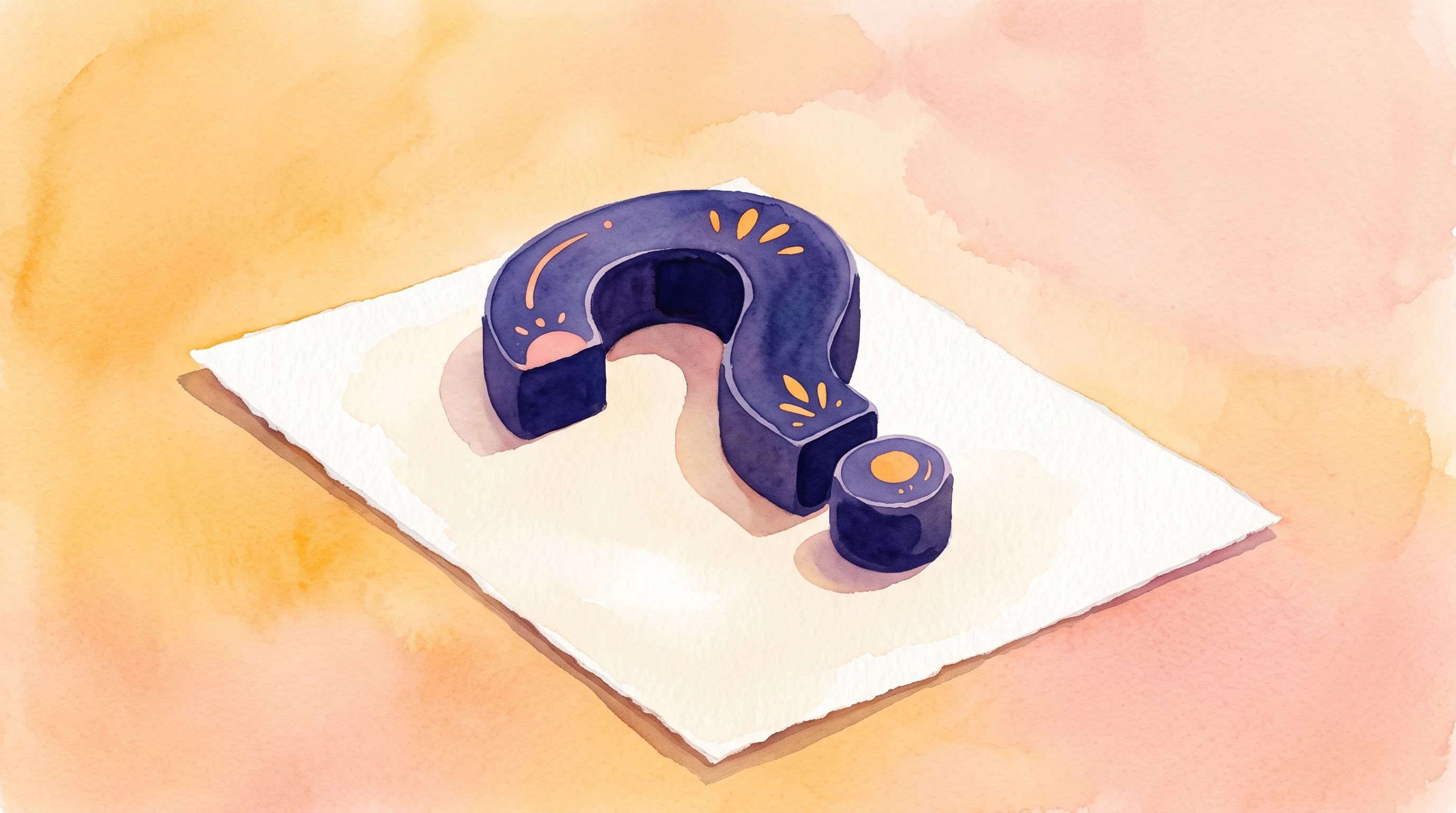 Digital illustration for article section "What Comes Next" in "ORCA Raises $7M Series A to Fix Payments Before They Fail" - A minimalist and conceptual image featuring a large, stylized three-dimensional question mark restin...