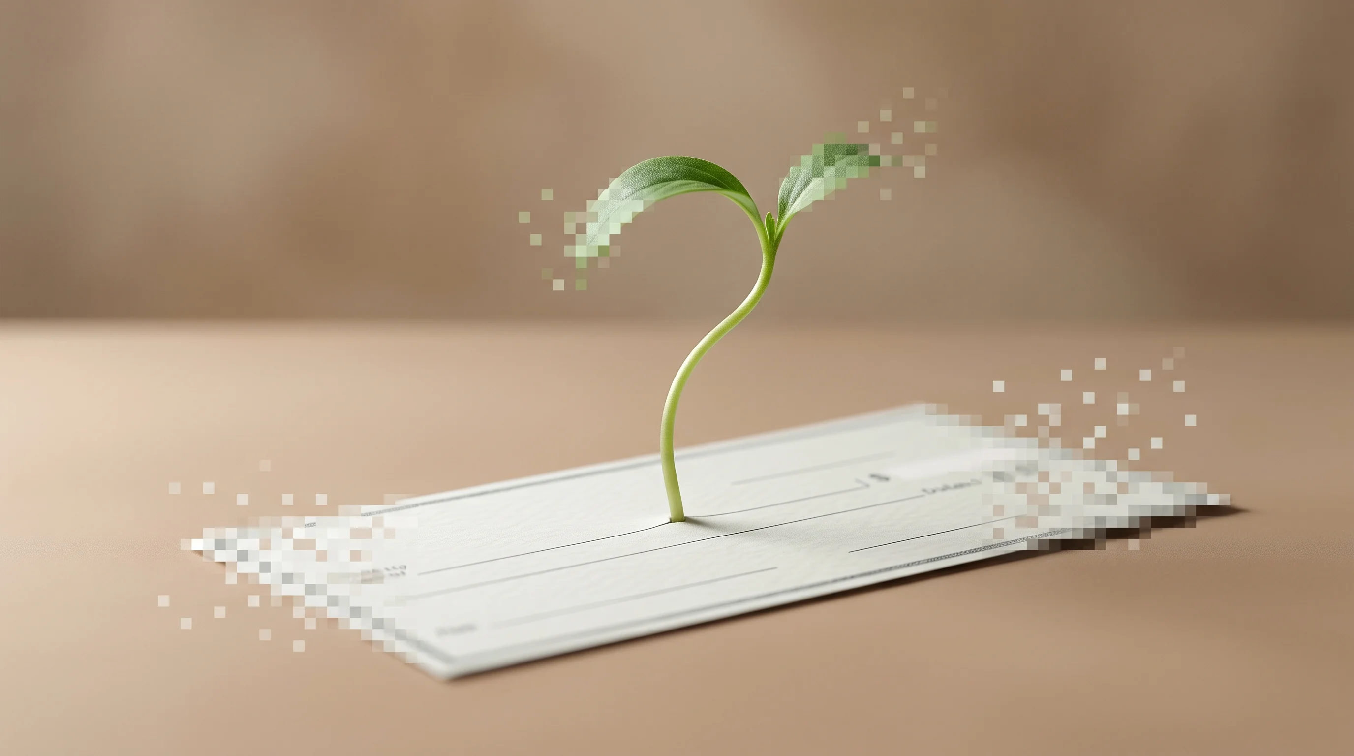 Digital illustration for article section "Questions Without Answers" in "Inaara NeoFoods Reportedly Raises $2.2M Seed for AI-Powered Plant Protein" - A minimalist and professional conceptual image representing unanswered questions in sustainable agri...