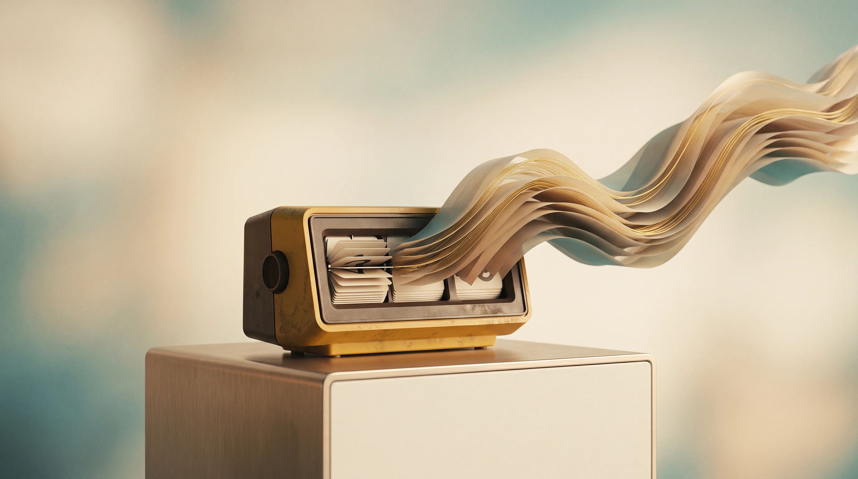 Digital illustration for article section "The Models Everyone's Talking About" in "The AI Trading Gold Rush: Separating Alpha from AI-Washing in 2026" - A conceptual and minimalist representation of time-series financial forecasting, featuring a single,...