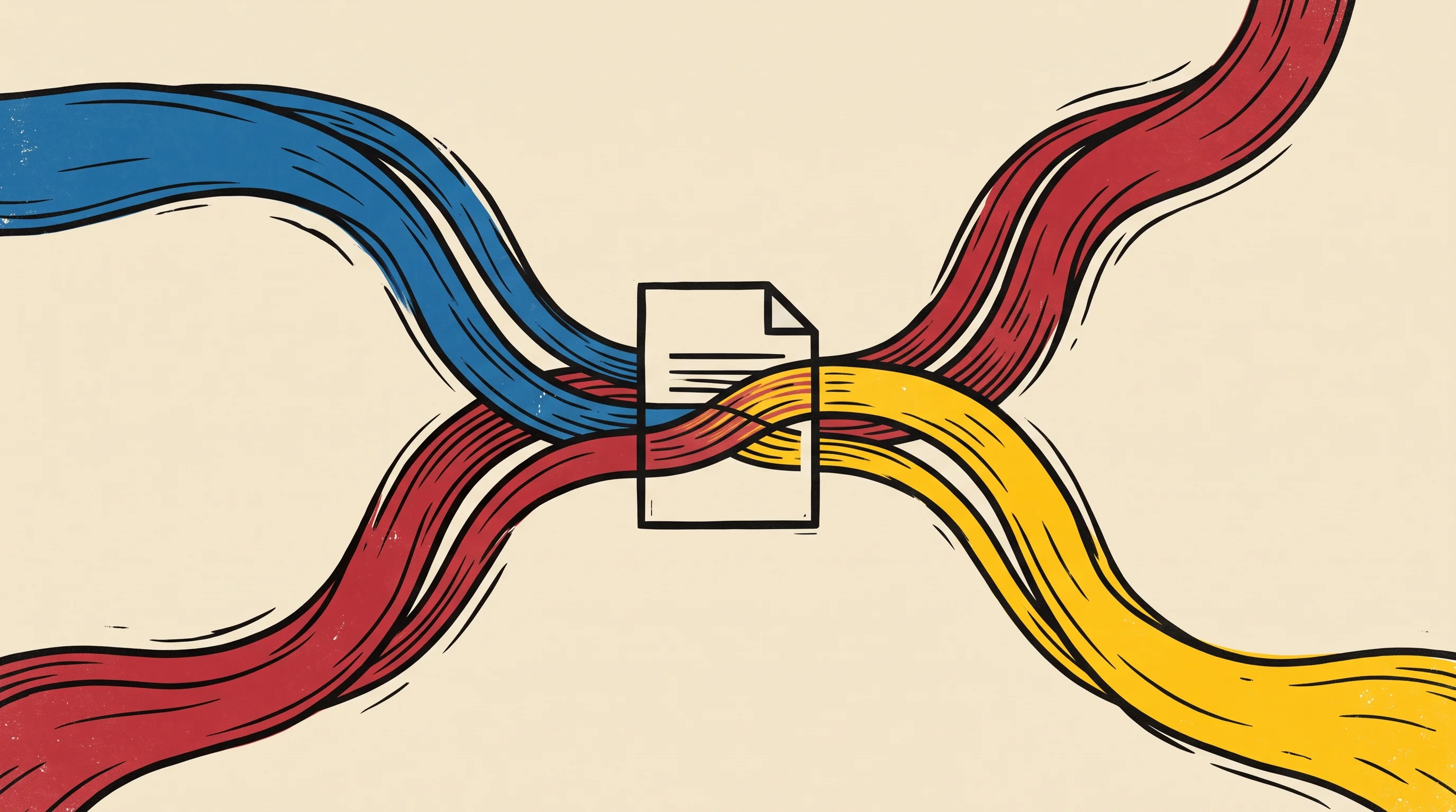 Digital illustration for article section "Content Section 2" in "Osseus launches platform to unify robotics development tools" - A clean, minimal conceptual illustration representing centralized design-review conversations, featu...
