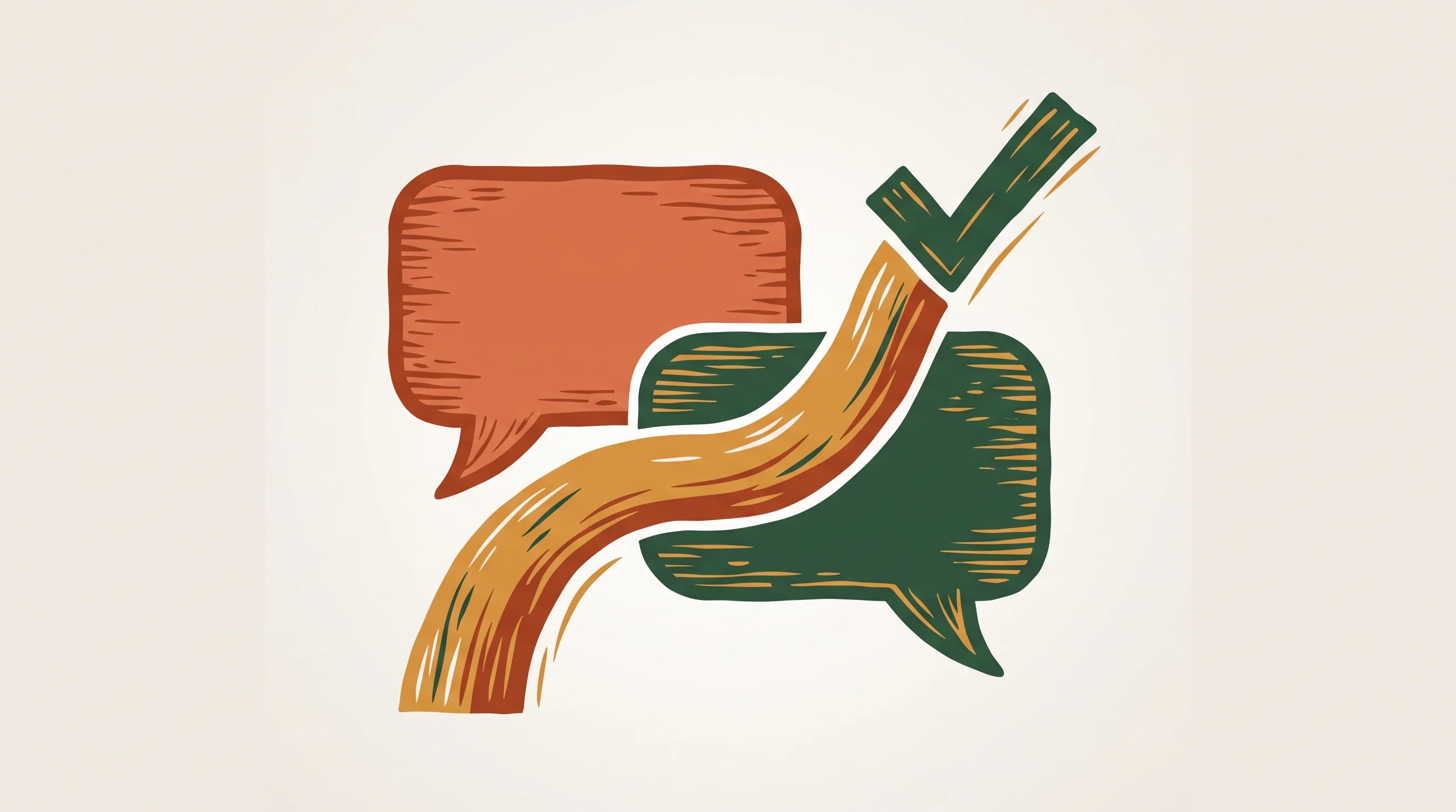 Digital illustration for article section "Content Section 2" in "Dialogus launches enterprise voice agent infrastructure" - A minimal and conceptual illustration representing bilingual communication and order verification, f...