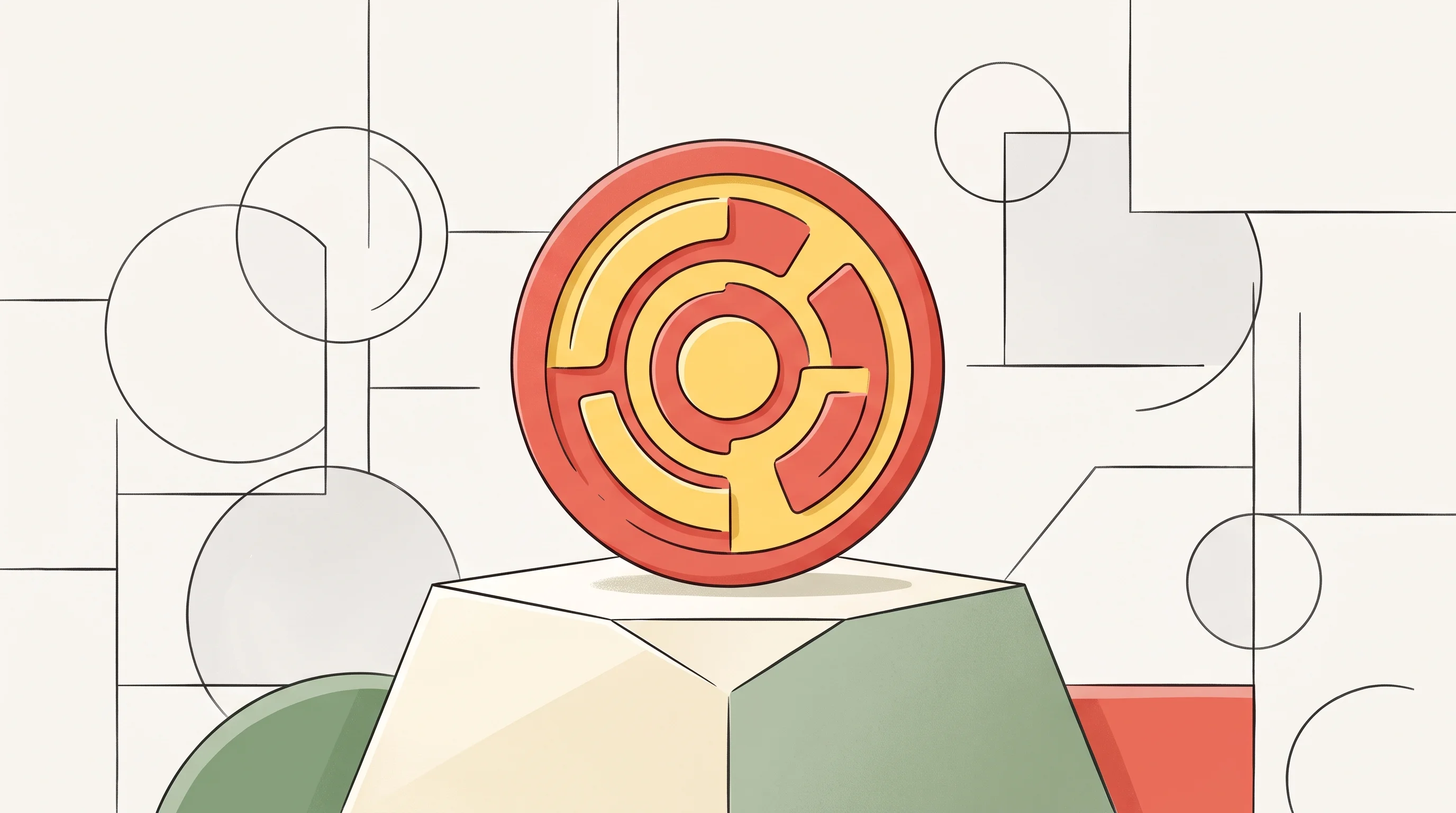 Digital illustration for article section "Content Section 4" in "Evorra raises $3.2M for privacy-first marketing data platform" - A clean, conceptual minimalist illustration of a single, stylized identity token or abstract browser...