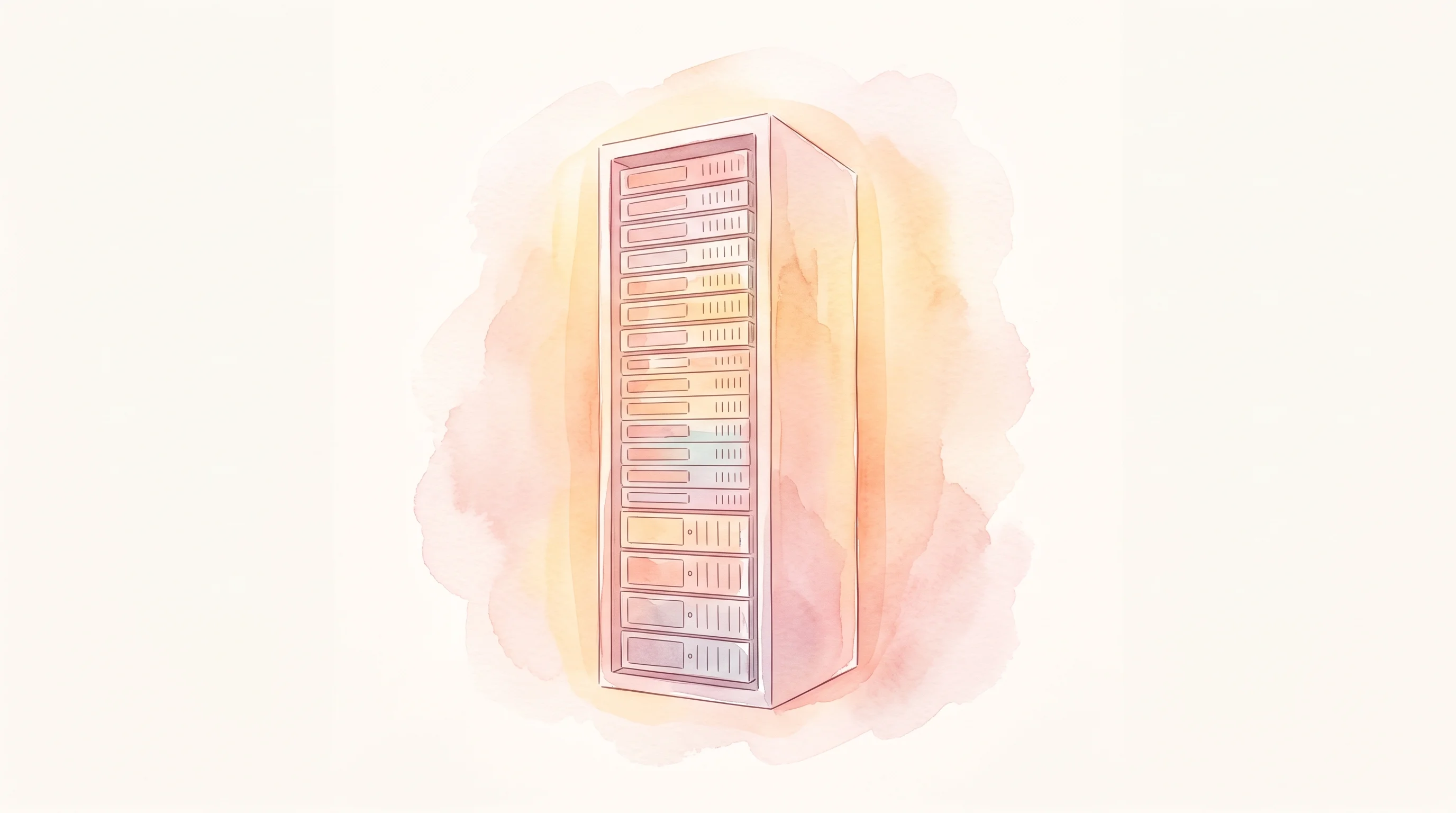 Digital illustration for article section "Content Section 5" in "Marengo uses AI to cut data center design time in half" - A minimalist and conceptual illustration of a single, towering high-density AI server rack radiating...