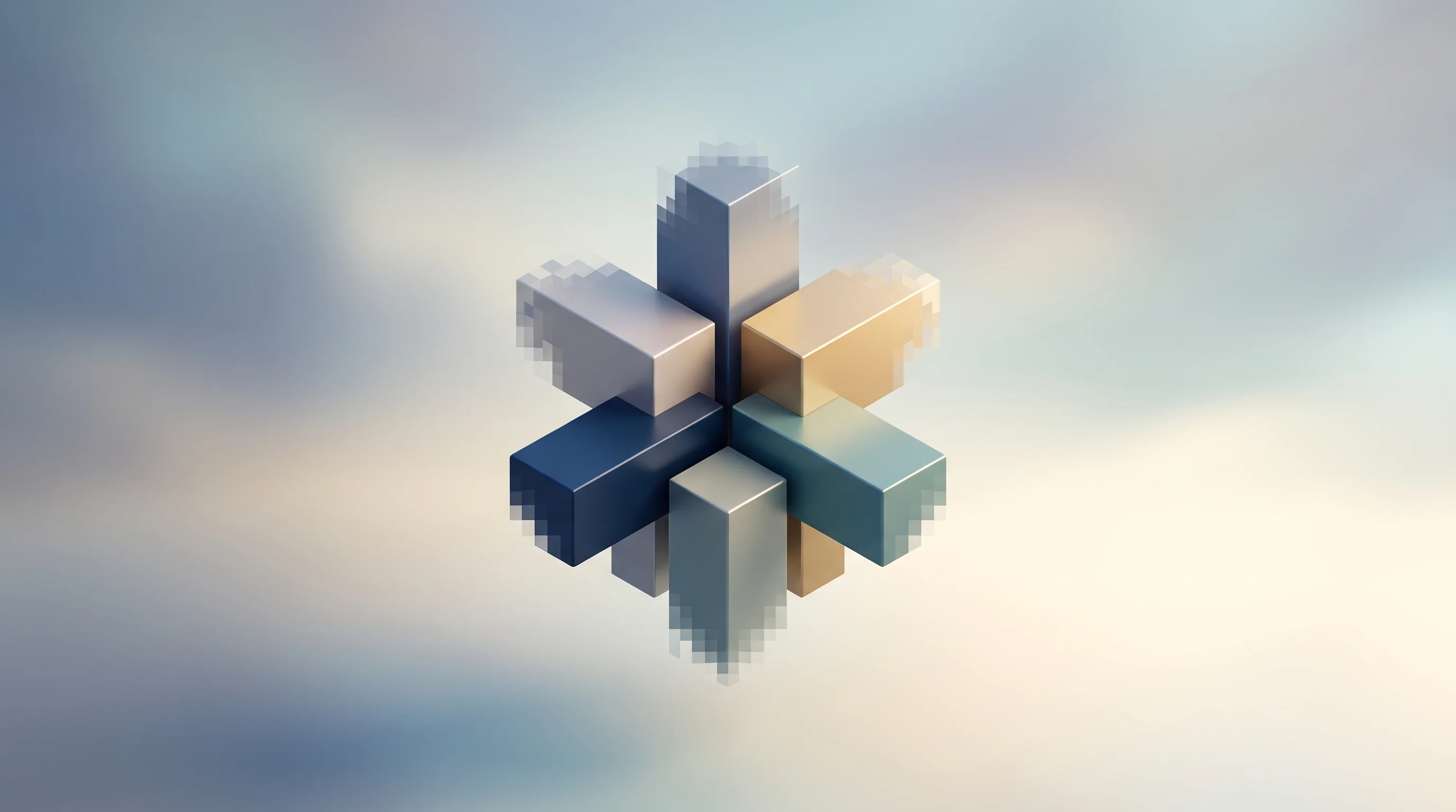 Digital illustration for article section "Content Section 3" in "Discovered Materials raises $9M to build AI for chip materials" - A minimalist and abstract conceptual representation of global research collaboration and institution...