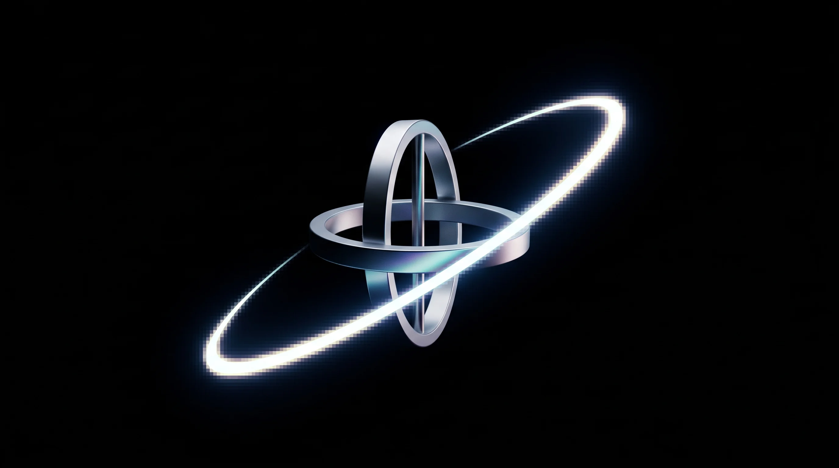 Digital illustration for article section "Content Section 2" in "Alloy raises $8M seed to build AI agents for robotics teams" - A sleek, minimalist conceptual gyroscope representing advanced inertial navigation and time-saving e...