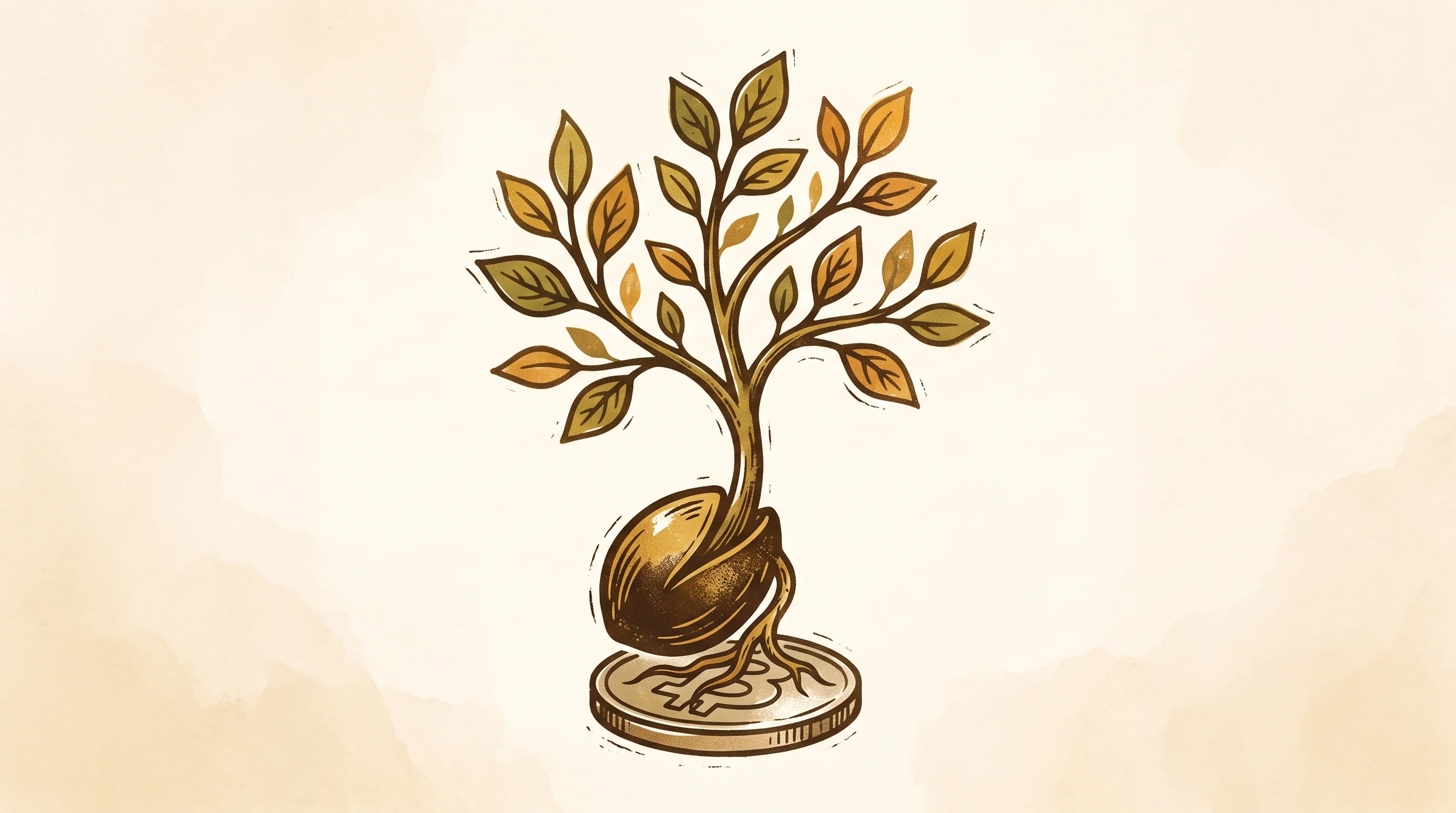 Digital illustration for article section "Content Section 4" in "RevaTerra raises $1.3M to power data centers with AI biofuel" - A clean, minimal, and conceptual illustration representing a major financial milestone and the trans...
