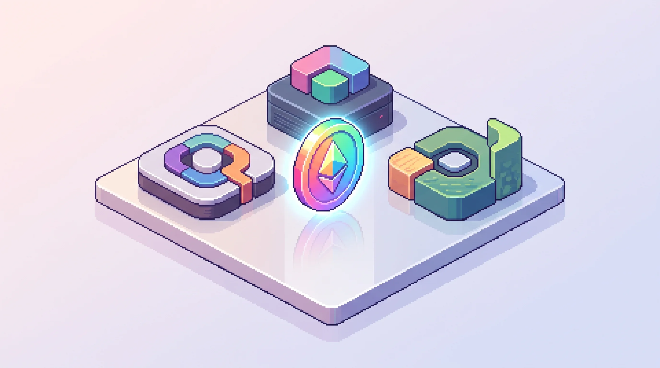 Digital illustration for article section "Content Section 4" in "Ante launches 15MB offline AI coding agent" - A clean and minimal conceptual illustration of a new, brightly colored stylized token entering a pol...