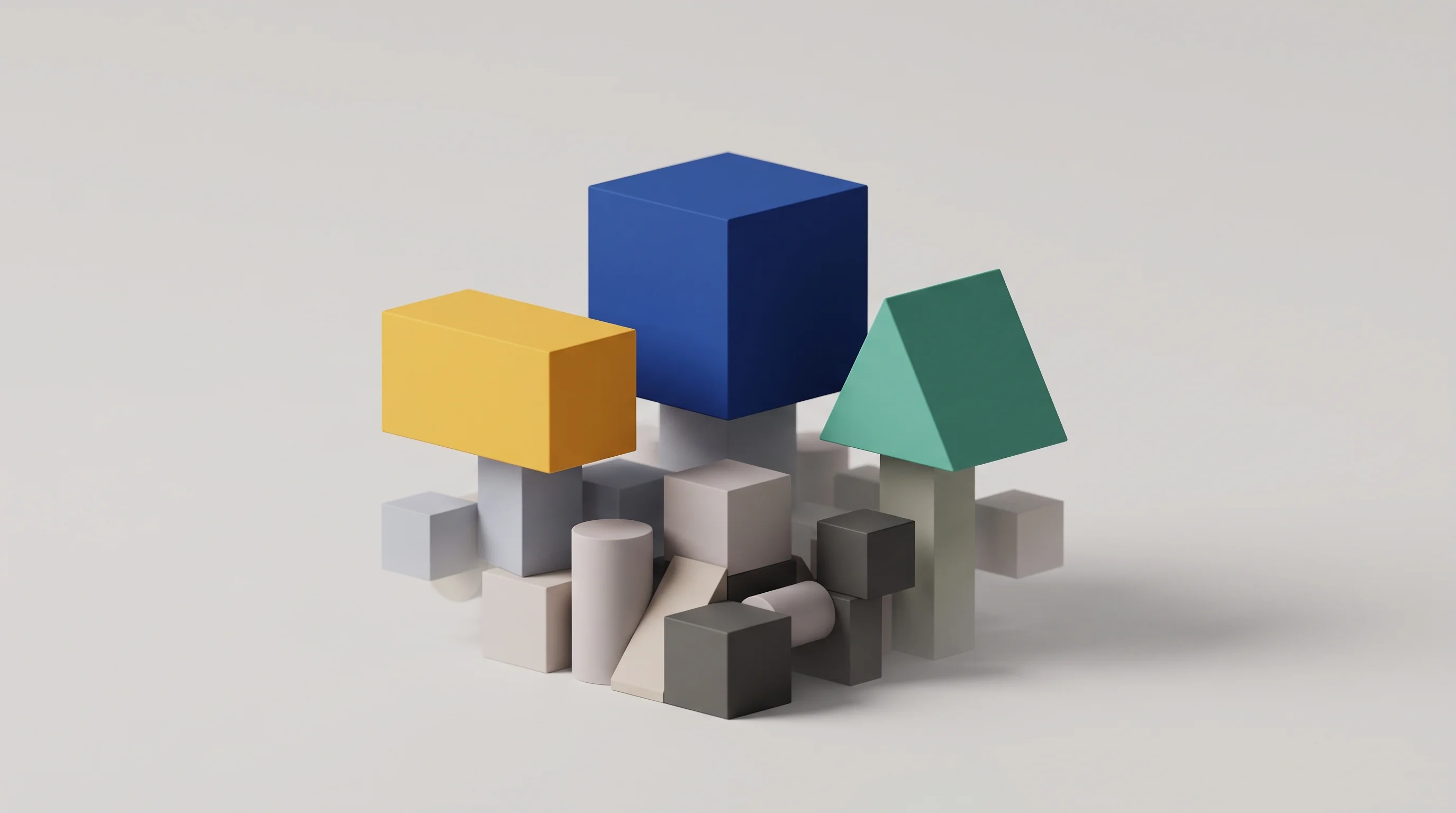 Digital illustration for article section "Content Section 2" in "Molt AI raises $1M to build trust layer for AI agents" - An abstract and conceptual representation of a startup's leadership structure, featuring three disti...