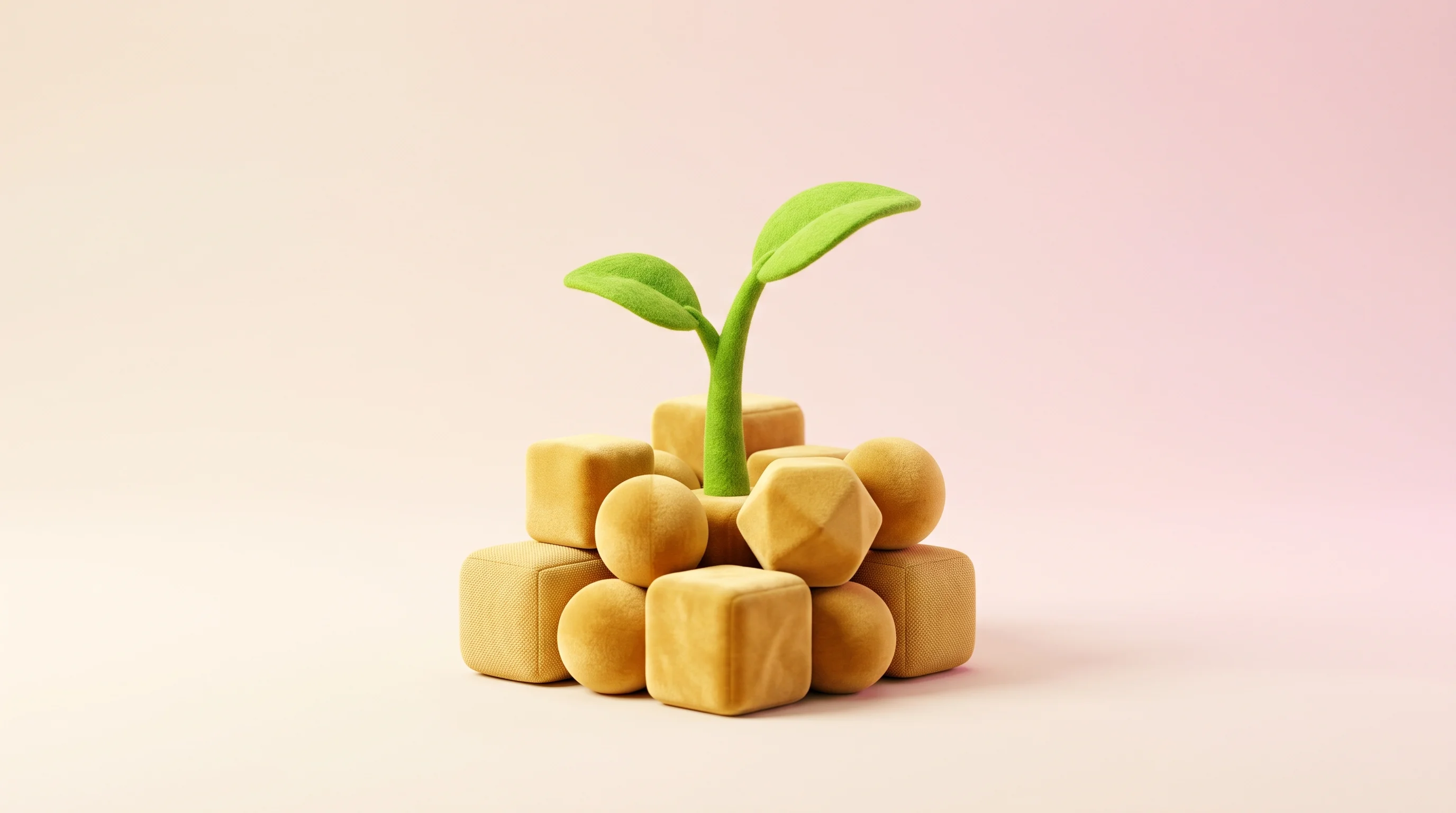Digital illustration for article section "Content Section 5" in "Aligned Marketplace raises $11M for outcomes-based primary care" - A clean, minimalist conceptual illustration representing a seed funding round and lean startup growt...
