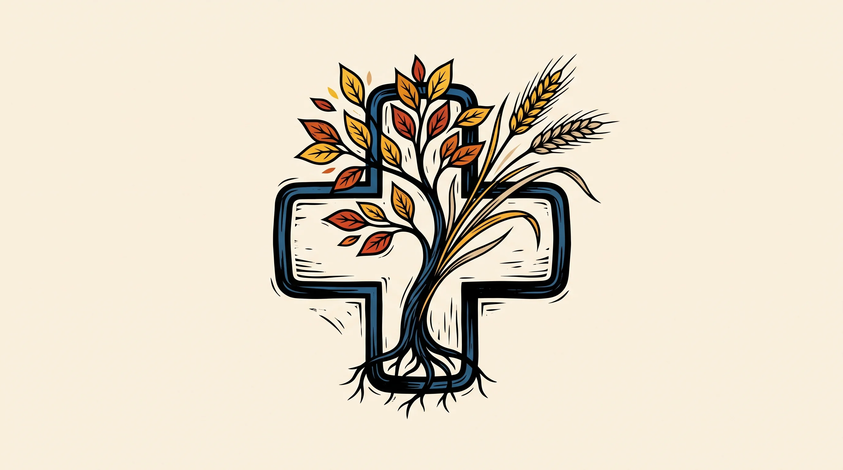 Digital illustration for article section "Content Section 3" in "Evergrove handles 350K+ workers' comp calls with voice AI" - A clean, minimal, and conceptual illustration featuring a single, modern stylized medical cross from...