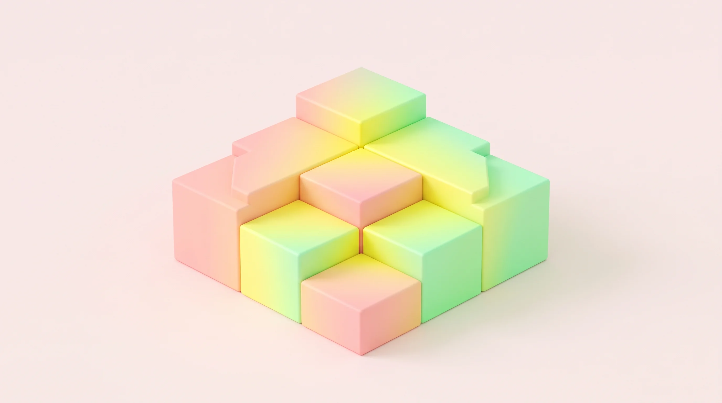 Digital illustration for article section "Heavyweight Founding Team" in "Palona AI builds emotionally intelligent agents for restaurants" - A clean, minimal, and highly conceptual 3D composition representing a heavyweight founding team, fea...