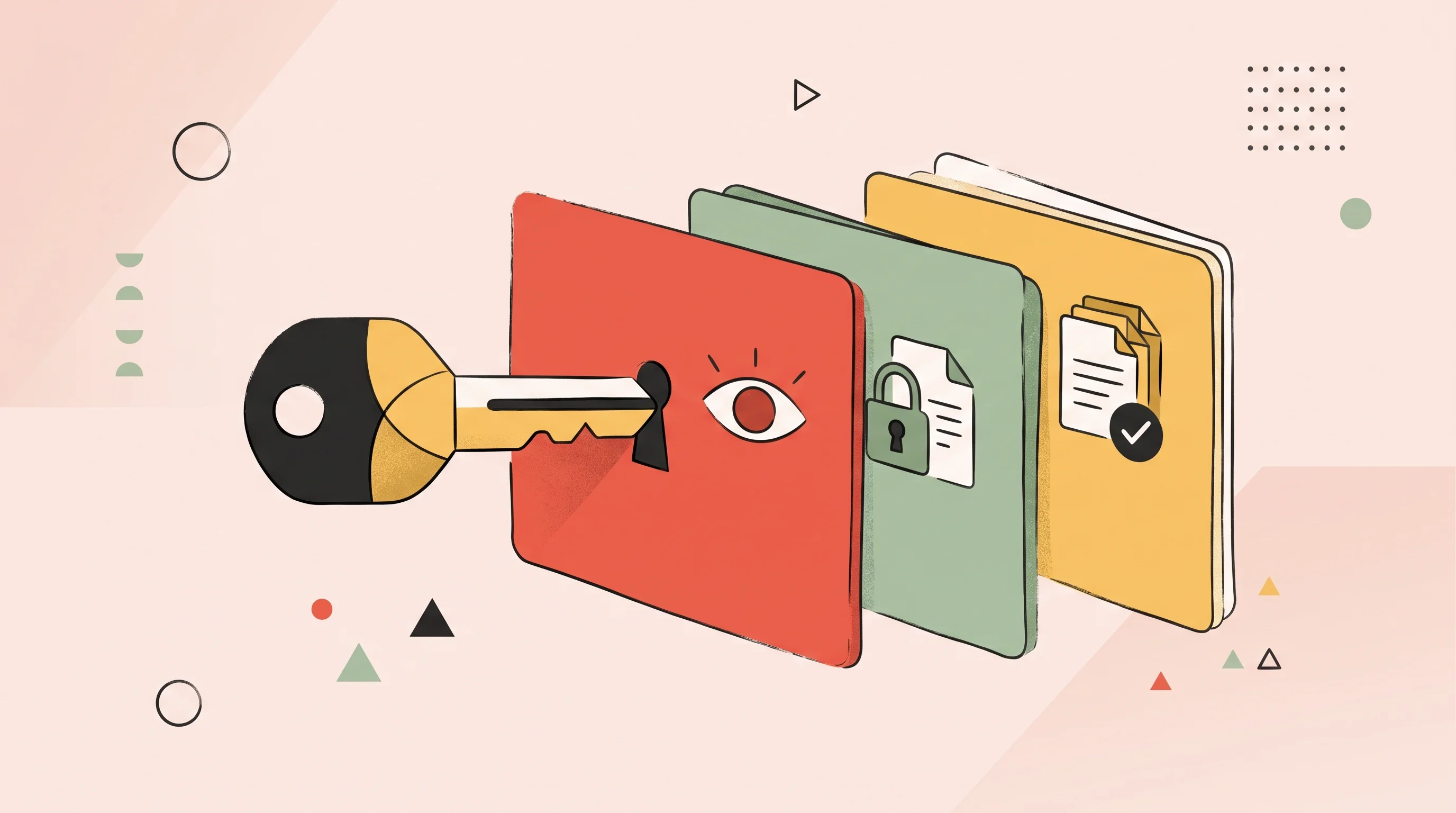 Digital illustration for article section "Content Section 2" in "GitCafe launches GitHub alternative for AI agent teams" - A minimalist illustration of a sleek, modern key unlocking a series of neatly stacked, offset rectan...