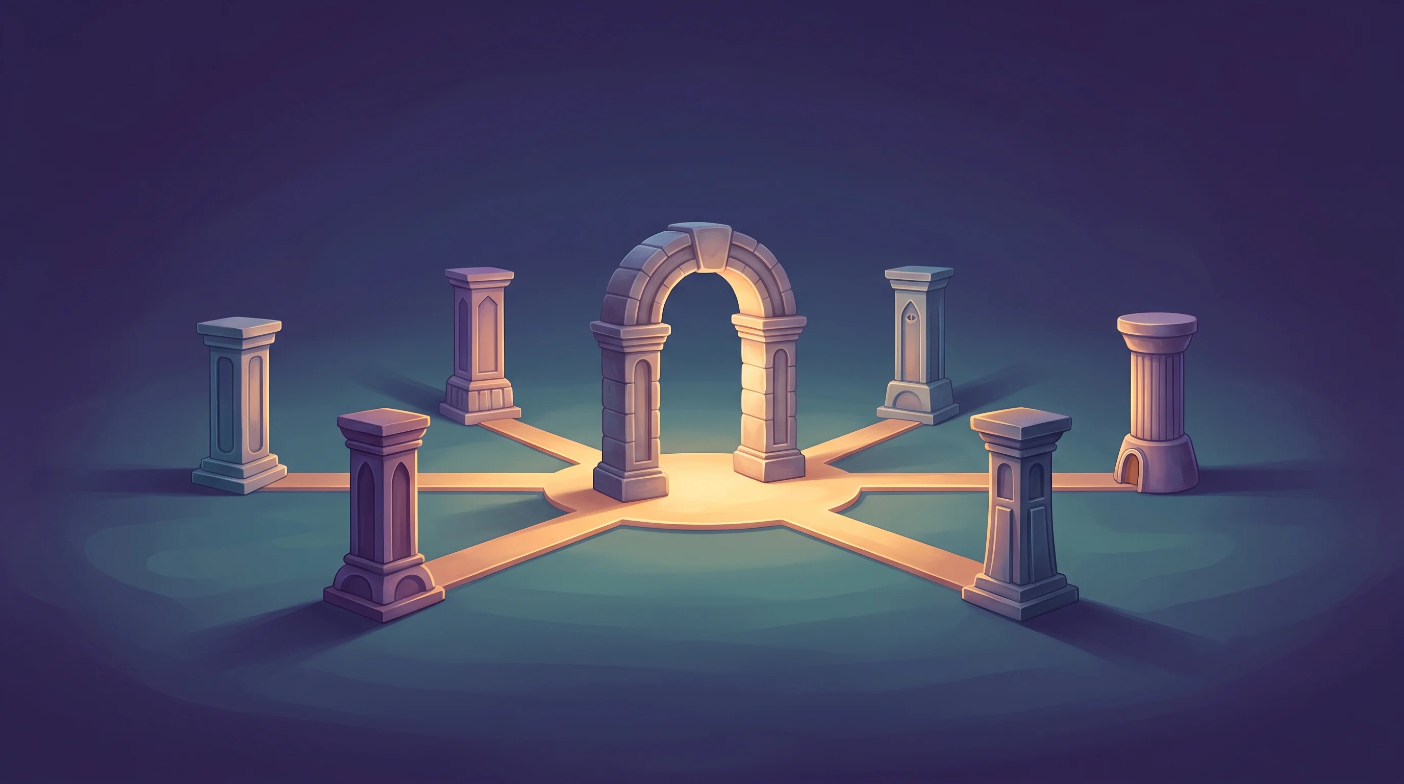 Digital illustration for article section "Expanding the Ecosystem" in "InfiniG partners with Nokia to bring mobile coverage indoors" - A conceptual and modern illustration representing the expansion of a collaborative digital ecosystem...