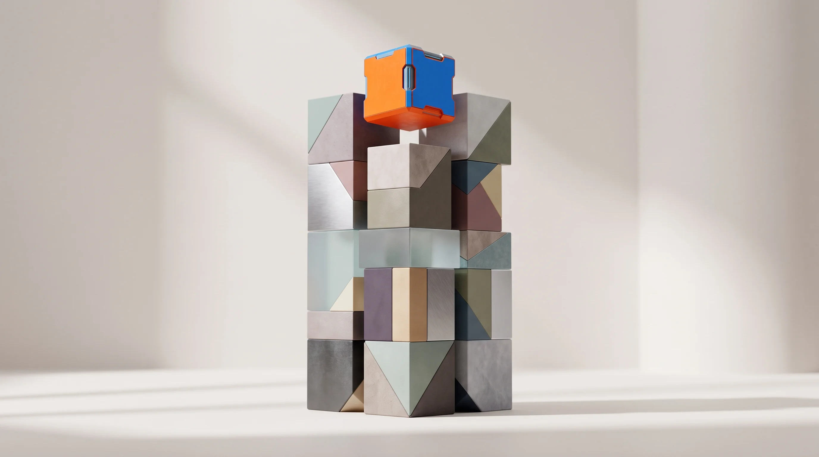Digital illustration for article section "Content Section 3" in "BrightUp raises $2M seed for compassionate capital platform" - A conceptual, minimalist composition symbolizing the integration of a new vendor into a complex empl...