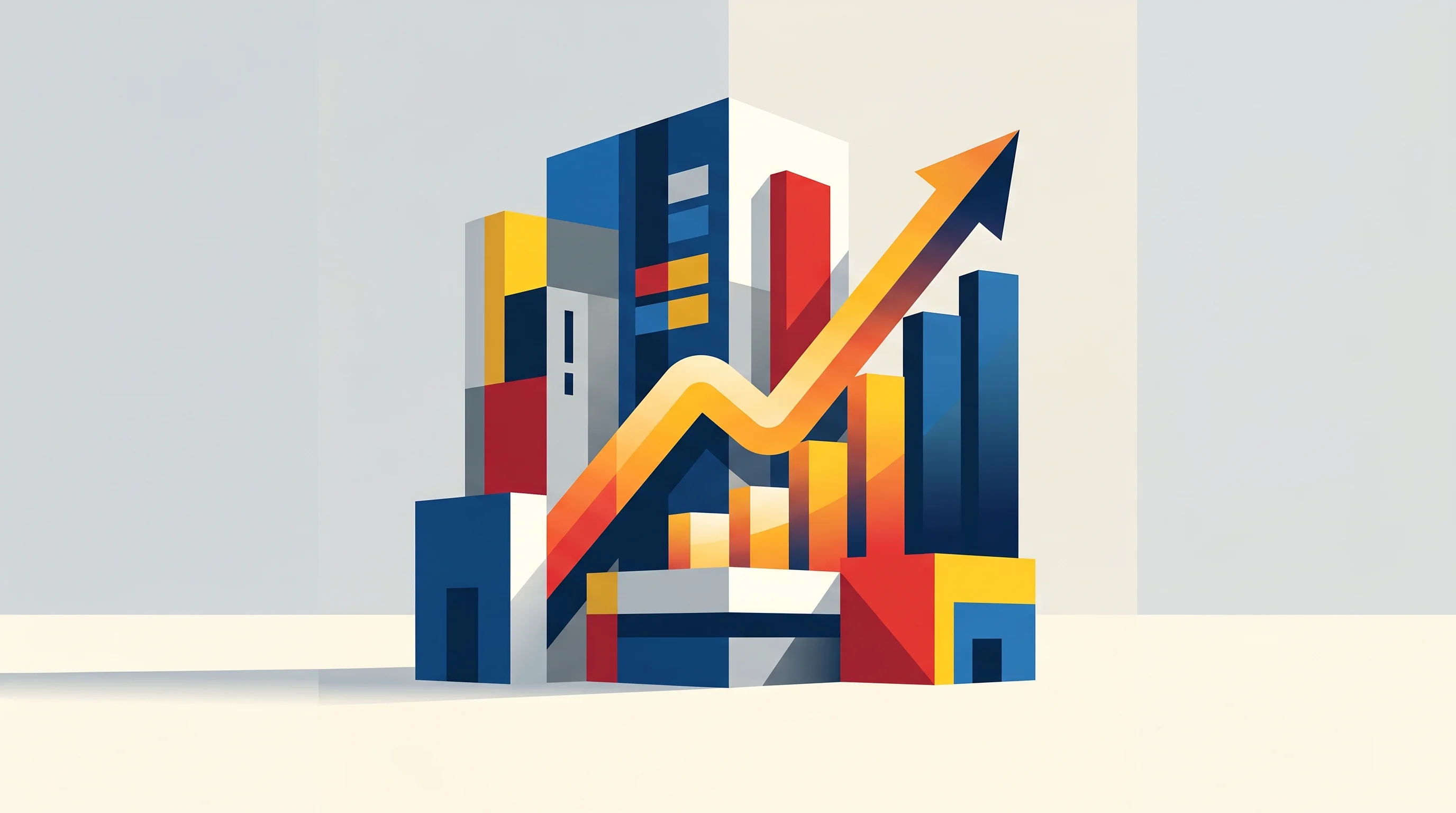 Digital illustration for article section "Following the AI Power Surge" in "Apollo Atomics raises $31M for compact nuclear systems" - A minimalist, conceptual image representing the massive power surge required for modern AI data cent...
