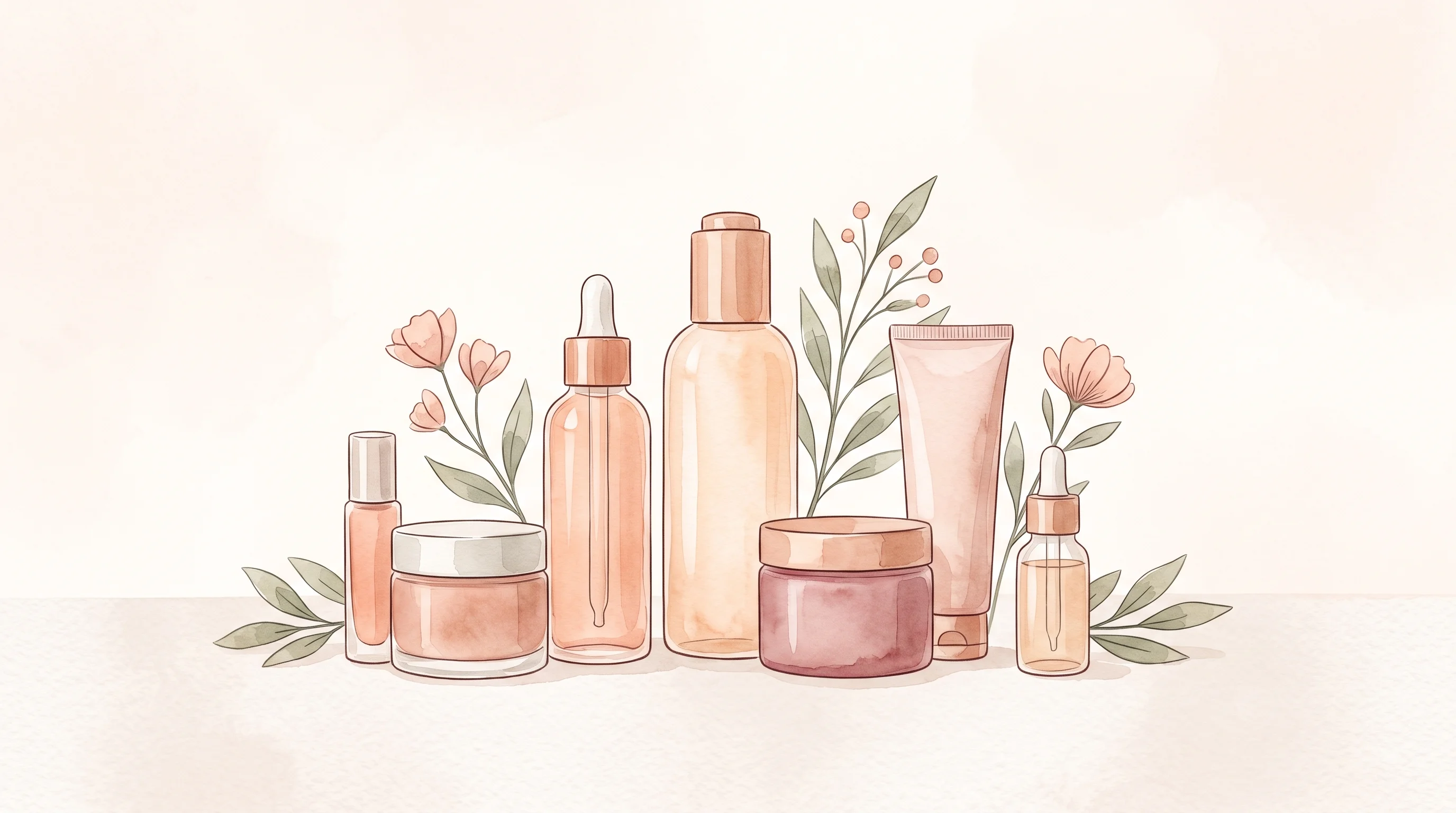 Digital illustration for article section "Content Section 3" in "Better Not Younger raises $3.5M for aging women's haircare" - A minimalist, conceptual illustration of a growing competitive landscape in the beauty and wellness ...